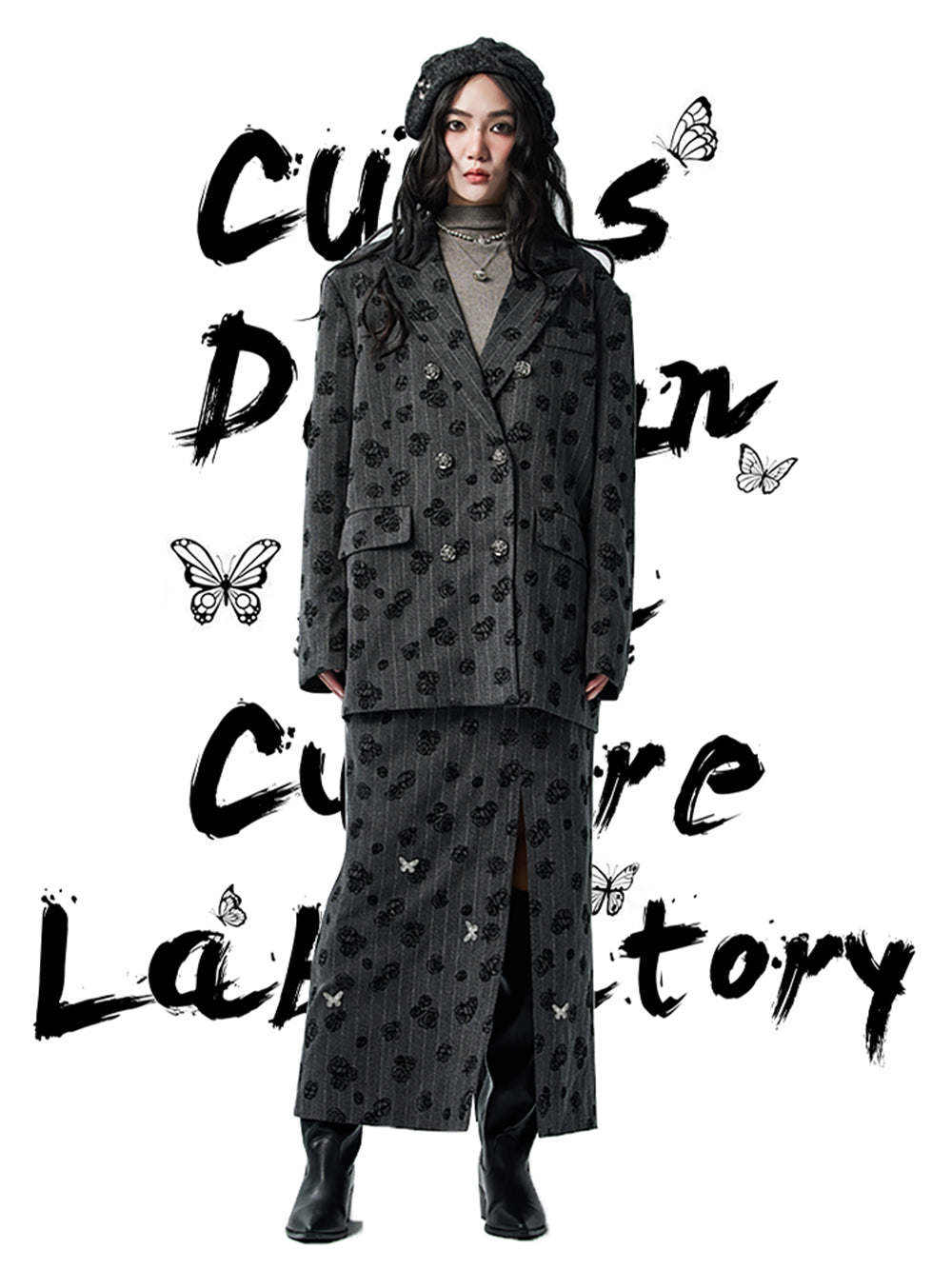 MUKTANK × CUUDICLAB Rose Flocking Suit