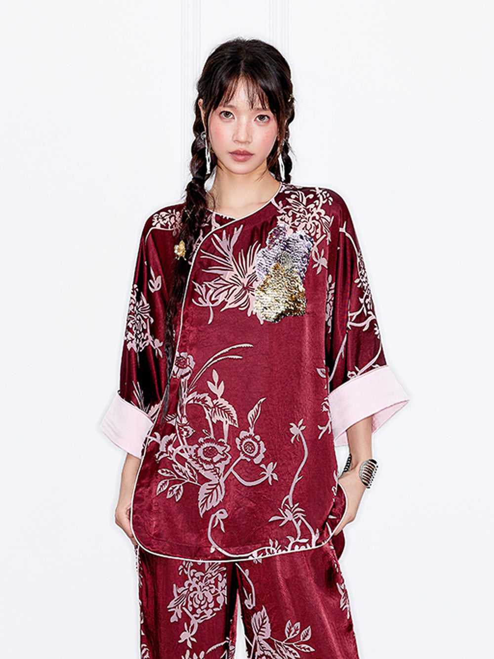 MUKZIN“Capsule Collection”New Chinese Style Chest Sequin Top