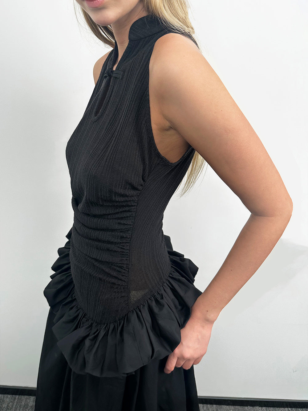 MUKTANK×Jqwention Neo-Chinese style puffy dress