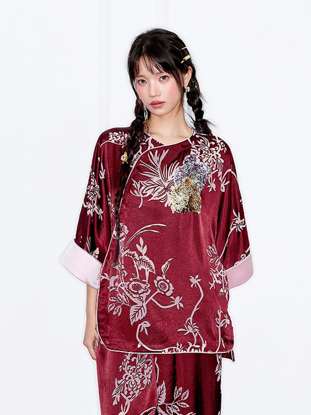 MUKZIN“Capsule Collection”New Chinese Style Chest Sequin Top