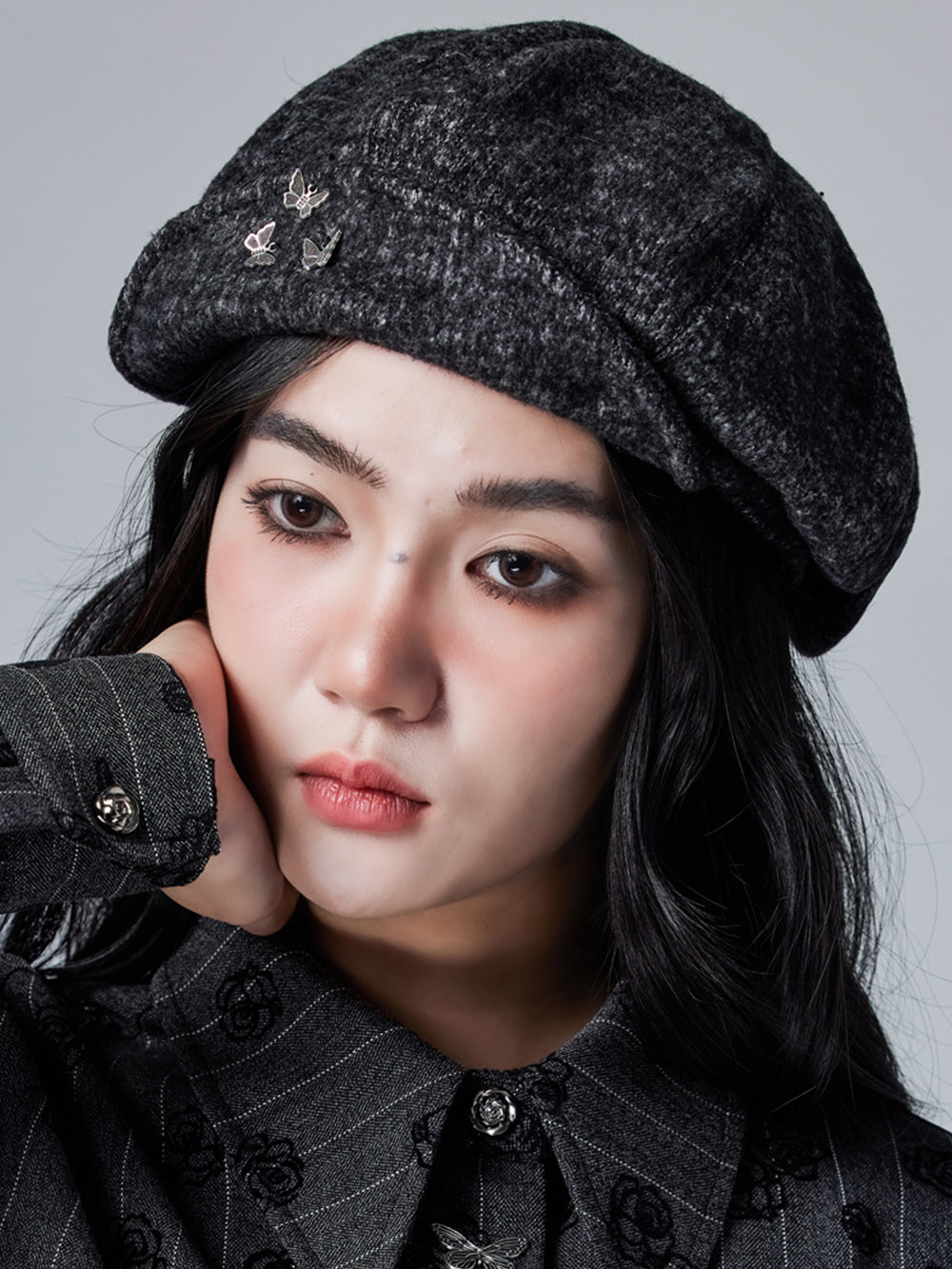 MUKTANK × CUUDICLAB Butterfly Newsboy Cap