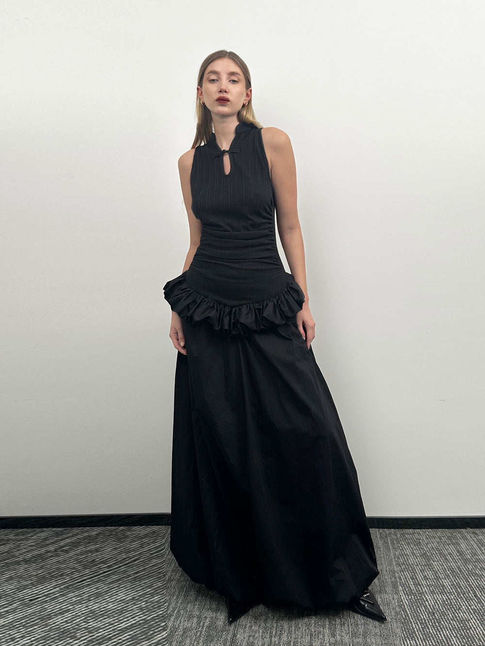 MUKTANK×Jqwention Neo-Chinese style puffy dress