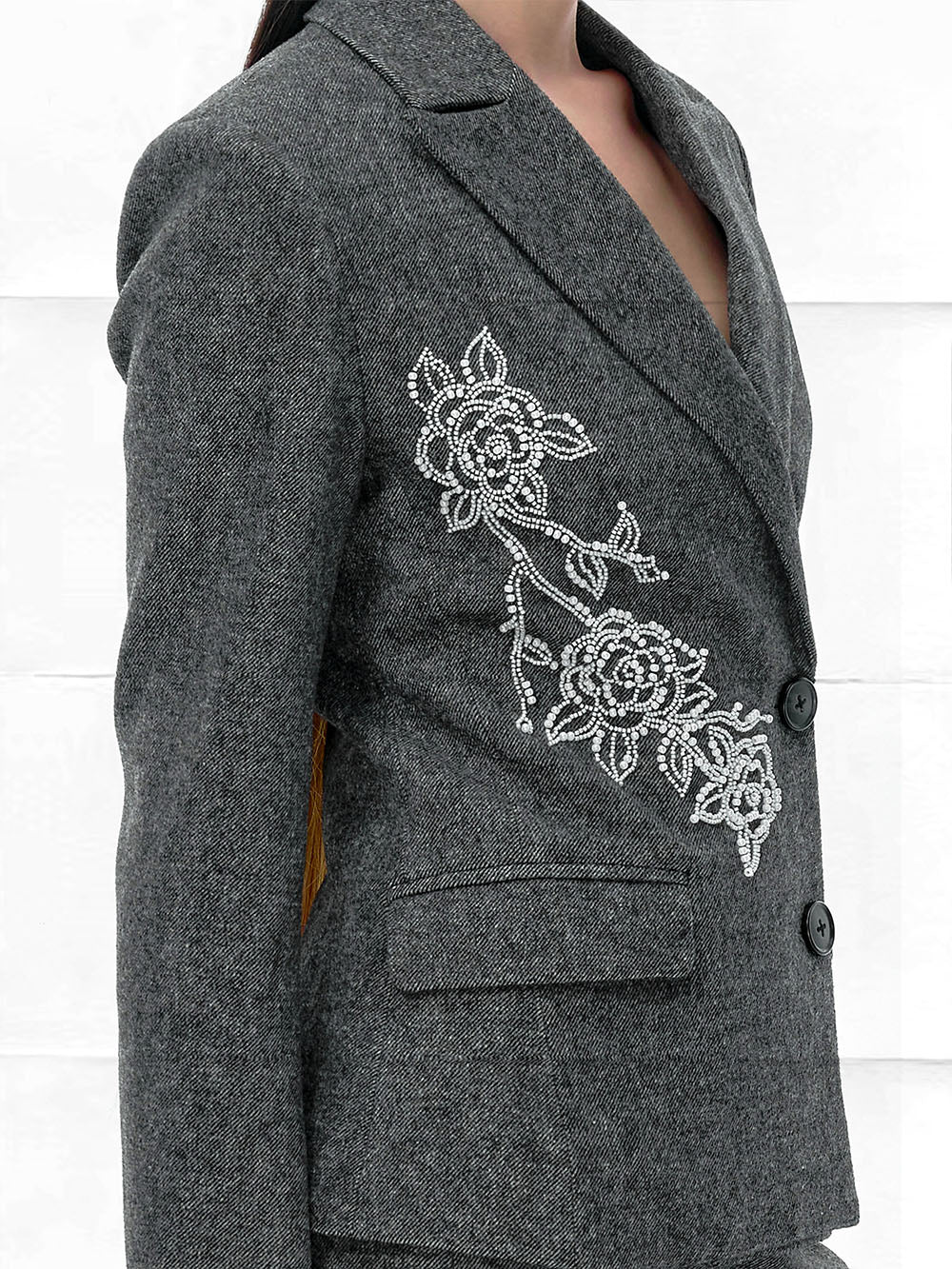 MUKTANK×LOUMUTAKU Camellia - patterned Suit Jacket