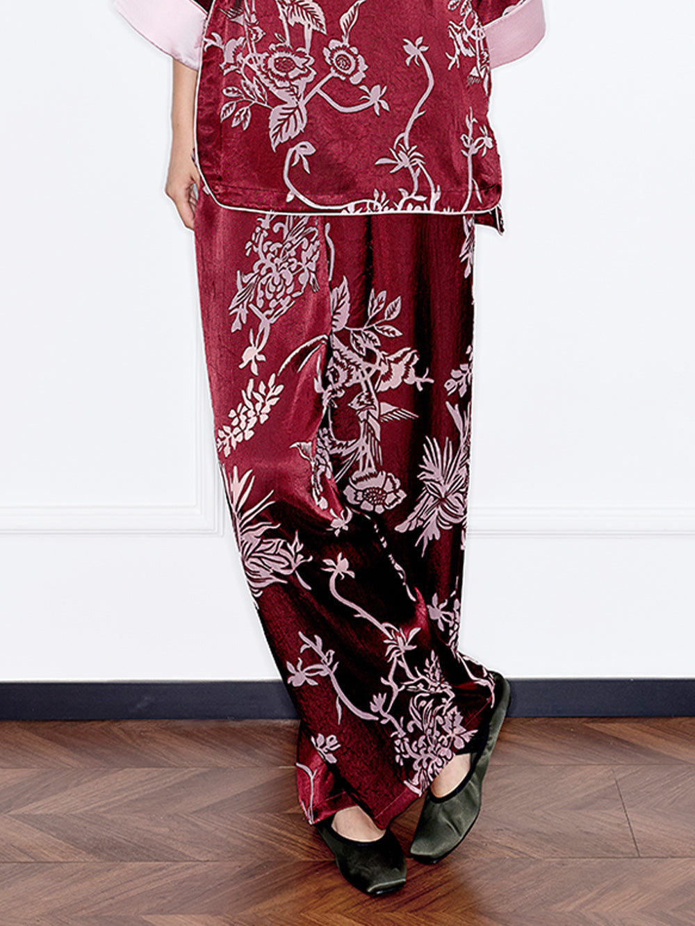 MUKZIN“Capsule Collection”New Chinese Style Printed Wide-Leg Pants