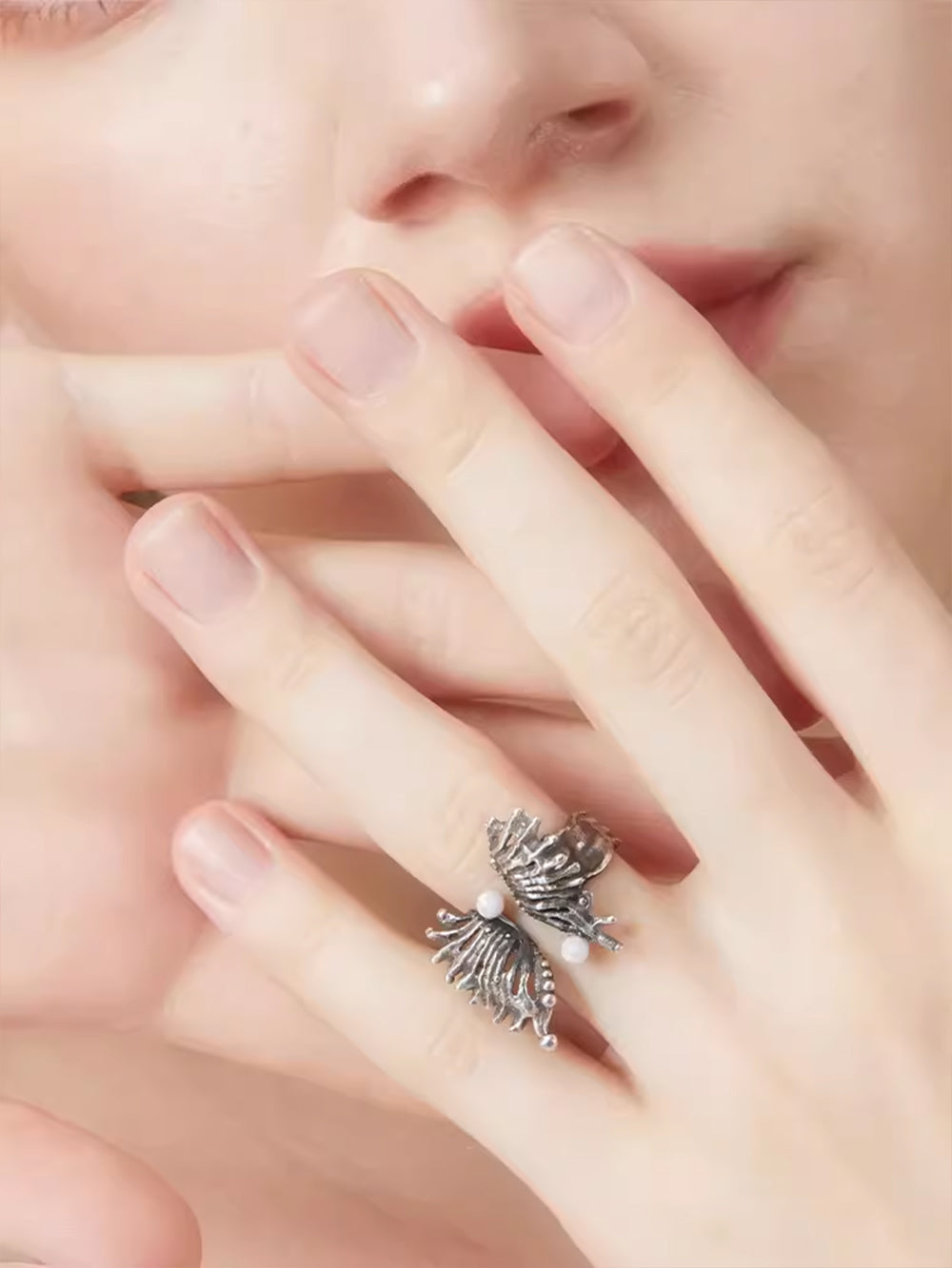 MUKTANK x QUANDO Butterfly Silver Ring