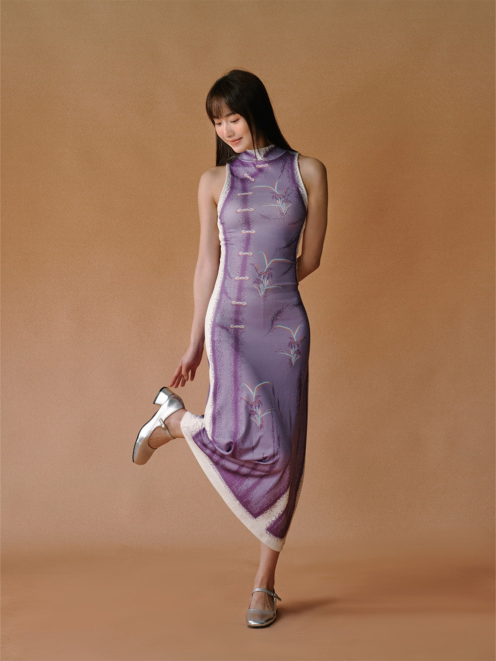 MUKTANK x LOUMUTAKU Neo-Chinese Purple Dress