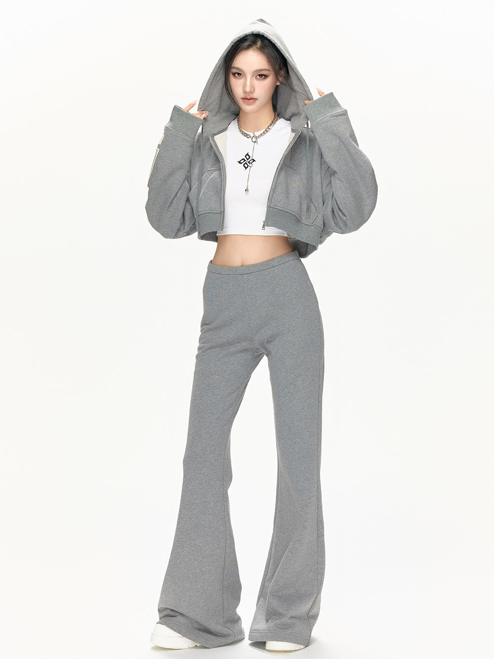 MUKTANKxARDENCODE W FREEDOM Loose Cotton Hoodie