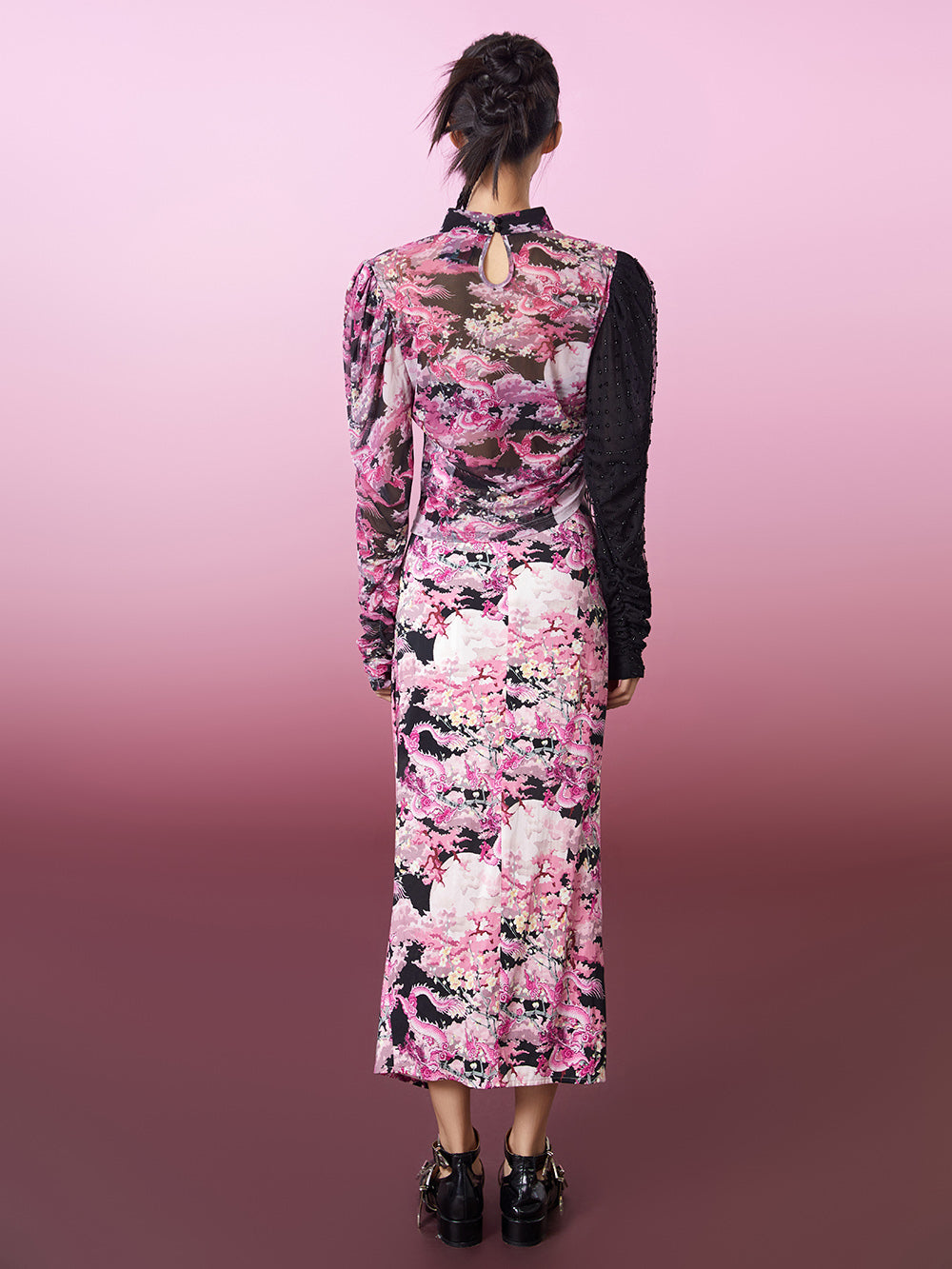 MUKZIN Puff Sleeve Printed Comfortable Slim Fit Bottoming Undeshirt