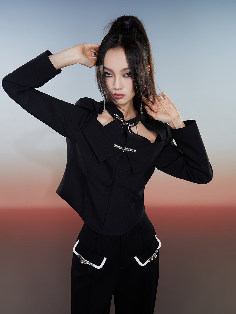 MUKZIN Chinese Style Black Temperament Original Personalized Jacket
