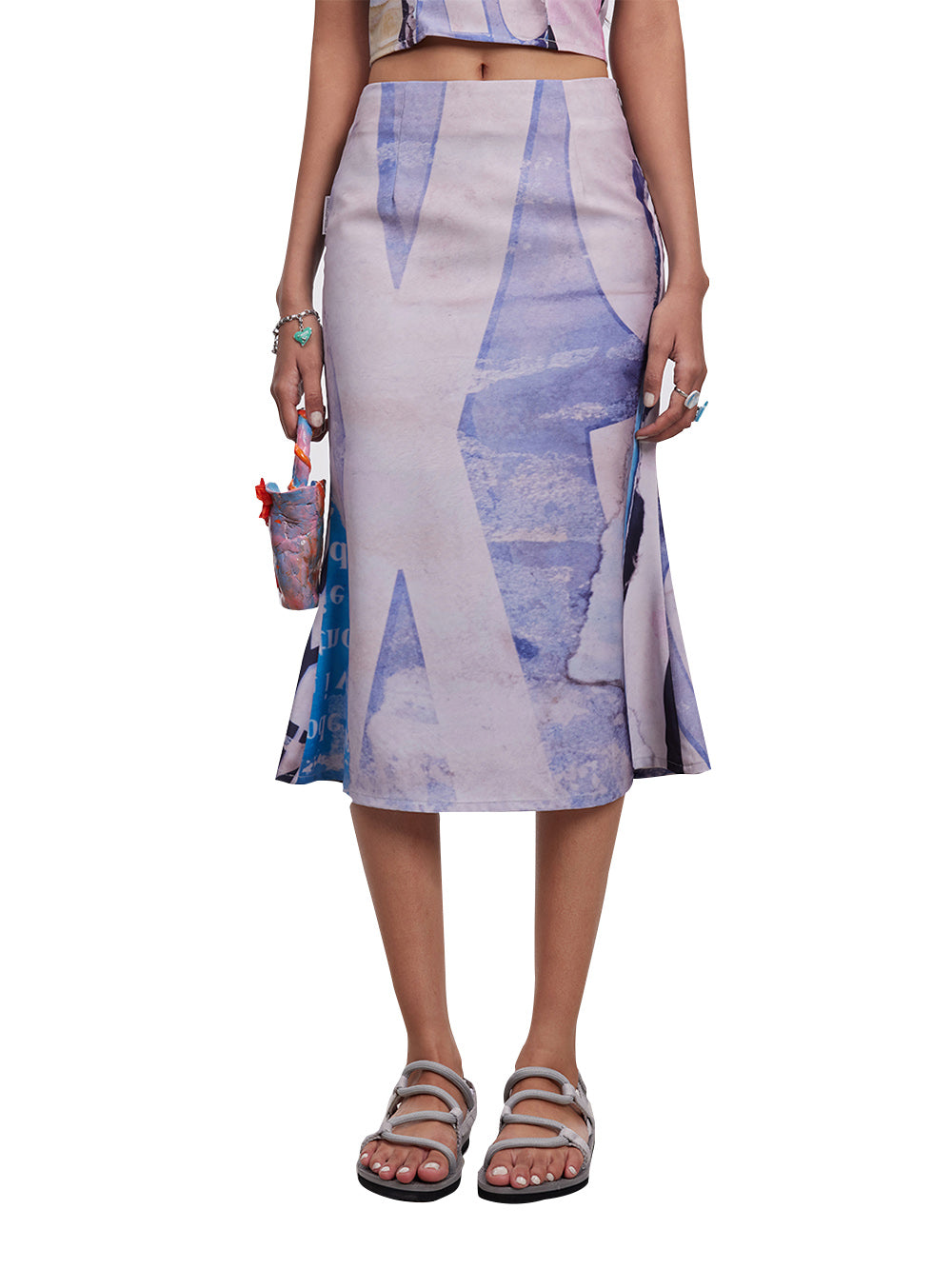 MUKTANK x Damage Asia Tropical Vacation Printed Skirt Set (Top+Skirt)