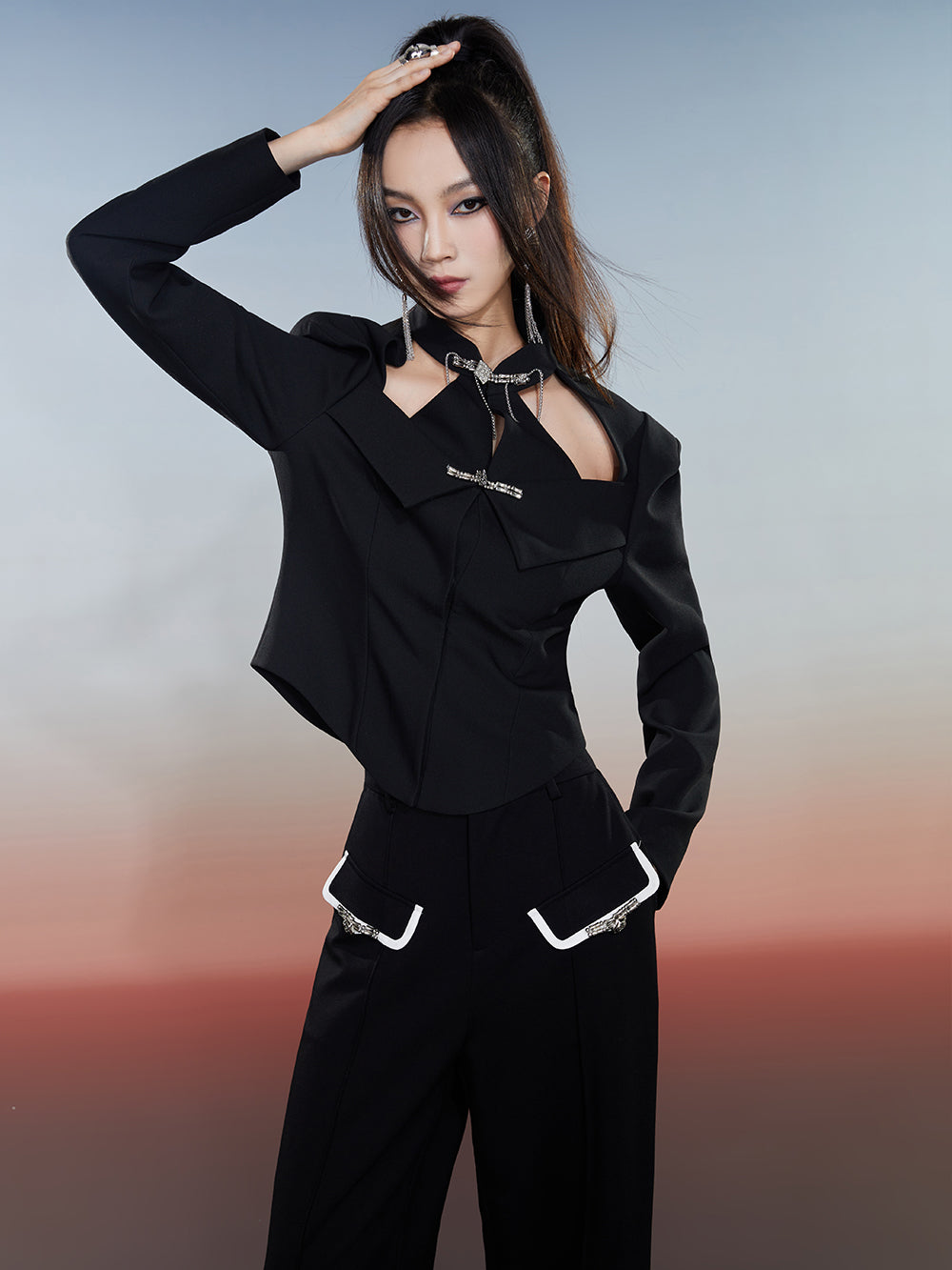 MUKZIN Chinese Style Black Temperament Original Personalized Jacket