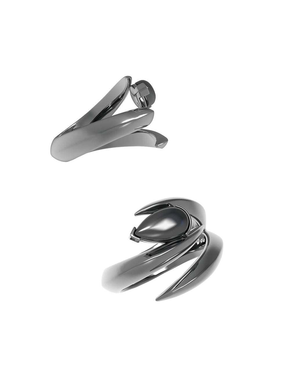 MUKTANK x Mandarin Zan Club Black Onyx Dragon Claw Wide Ring