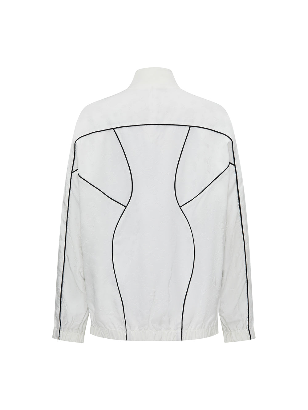 MUKZIN Spliced Jacquard White Commuting Style Slim Suit