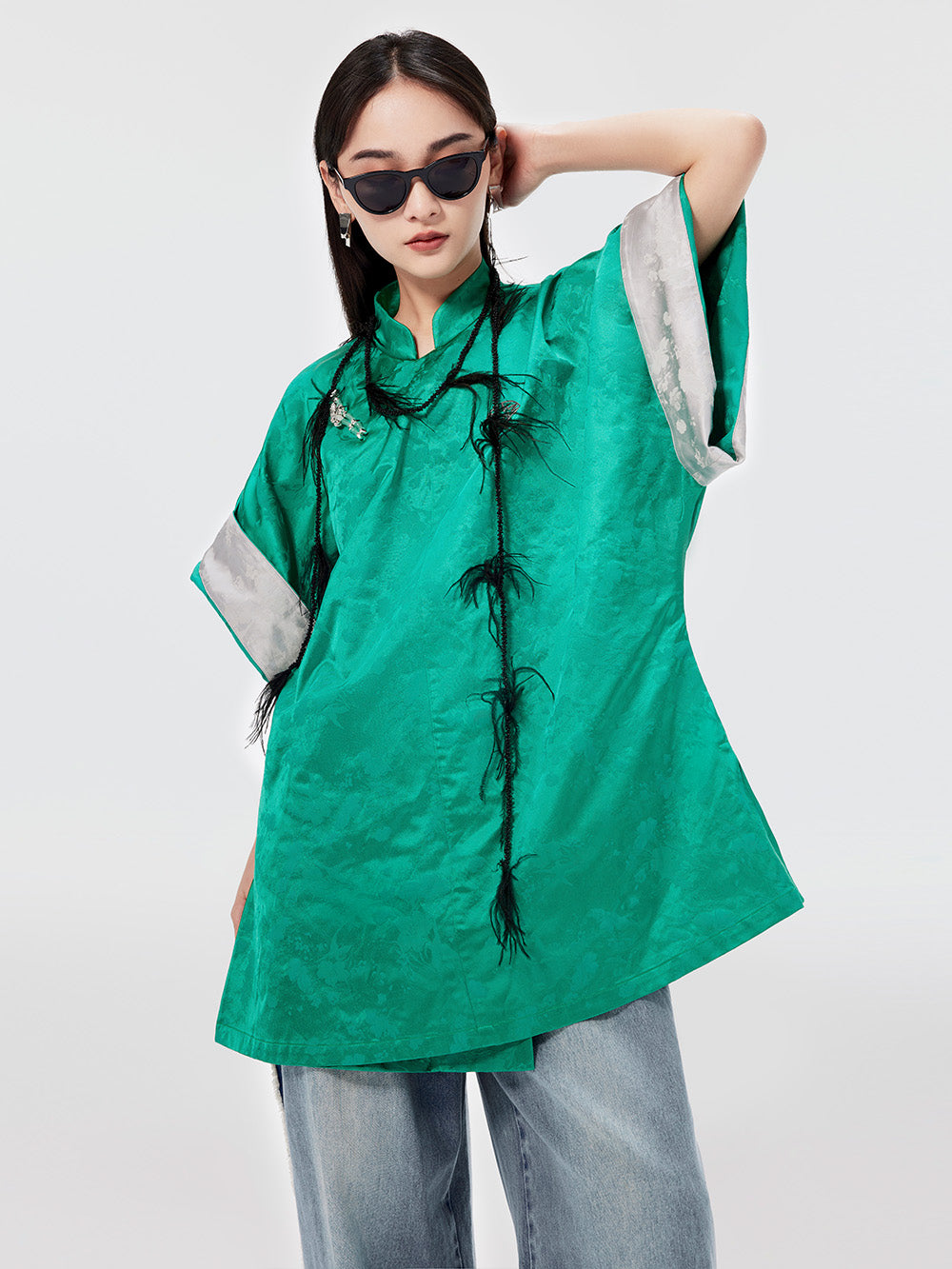 MUKZIN Fashionable Jacquard Cheongsam Qi Pao Dresses