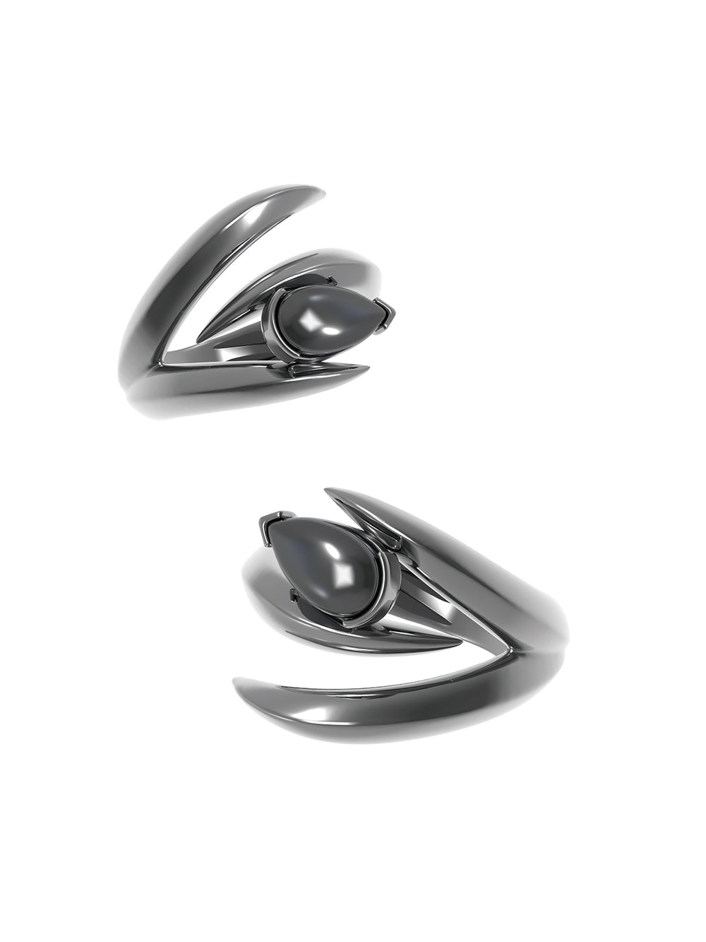 MUKTANK x Mandarin Zan Club Black Onyx Dragon Claw Wide Ring