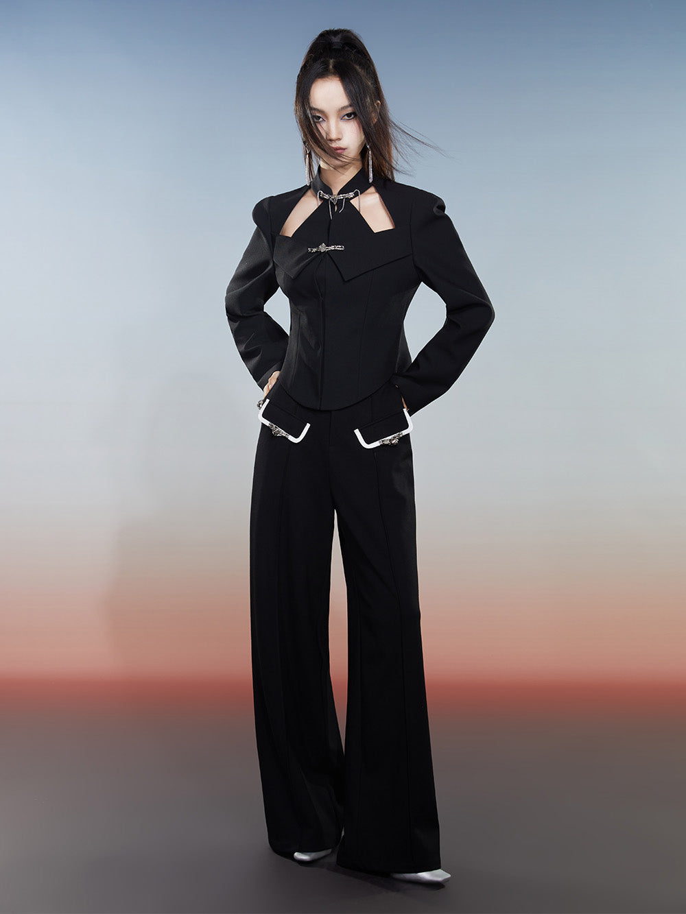 MUKZIN Chinese Style Black Temperament Original Personalized Jacket
