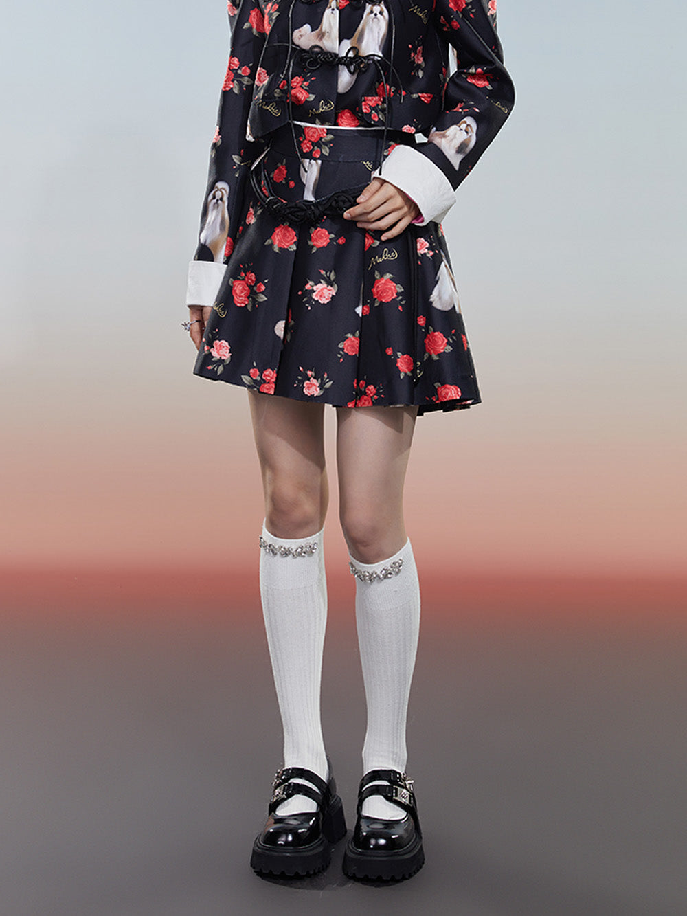 MUKZIN Versatile Cute Retro Printed Skirt