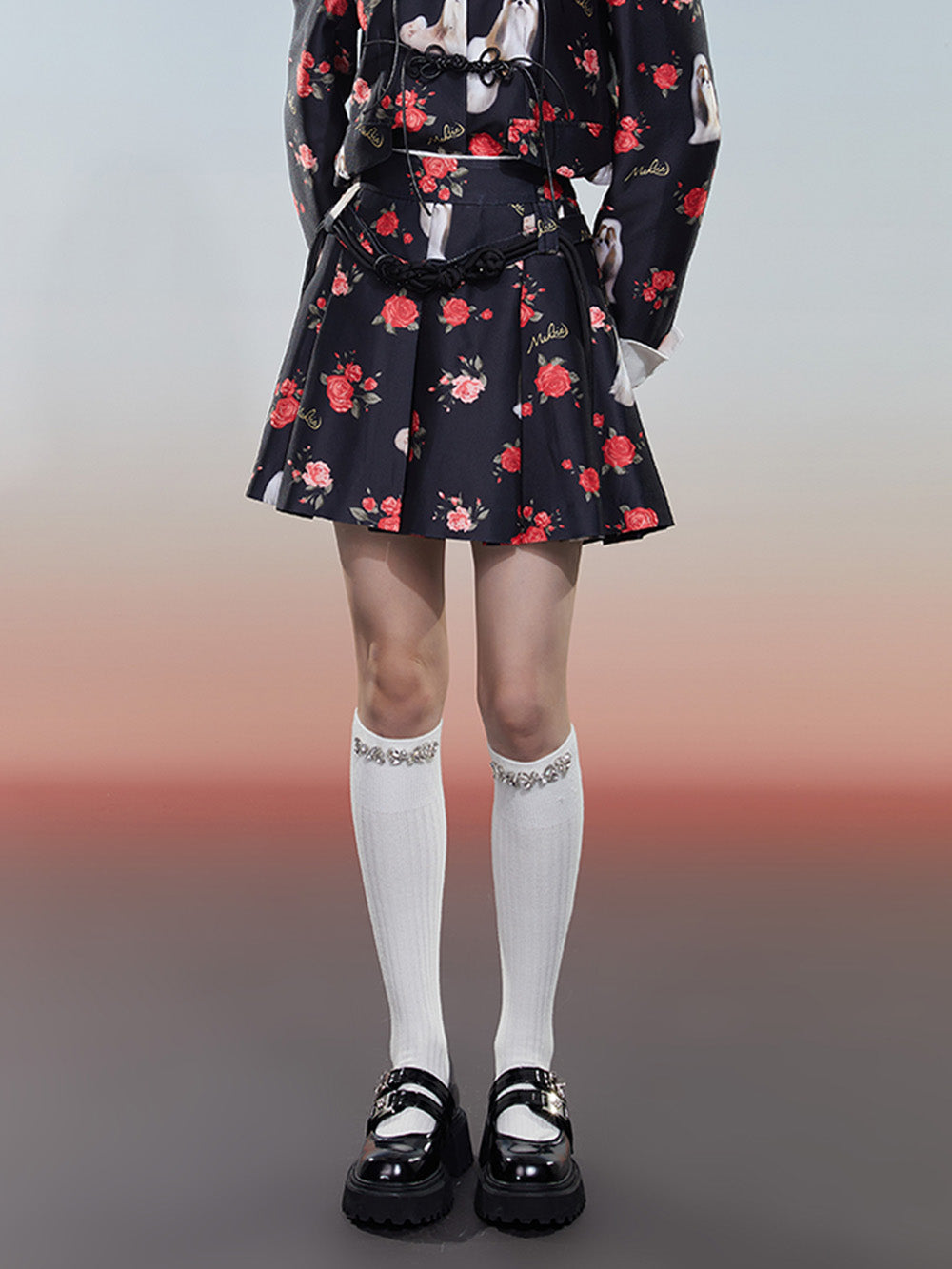MUKZIN Versatile Cute Retro Printed Skirt