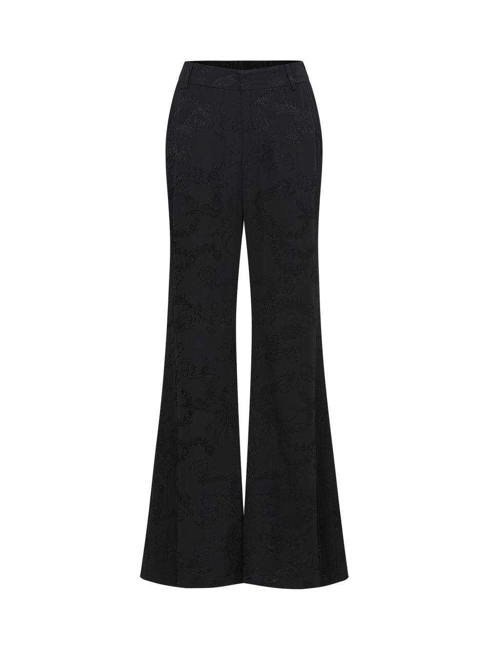 MUKZIN Black Elegant Flared Pants