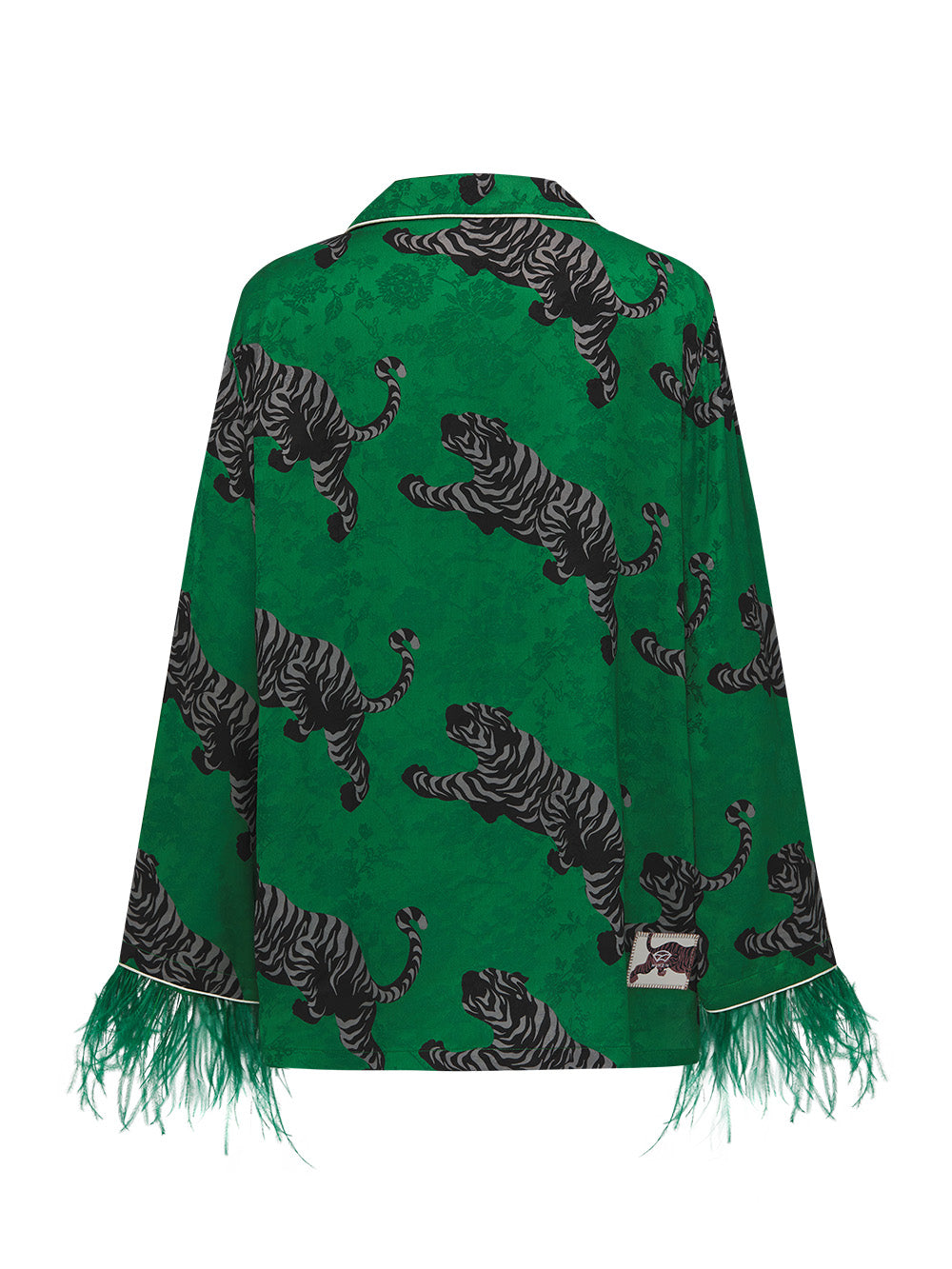 MUKZIN Crouching Dragon and Hidden Tiger with Ostrich Hair Pajama Shirts