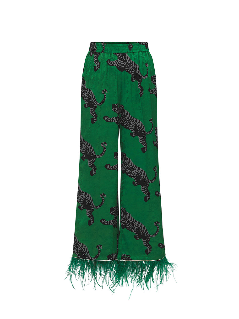 MUKZIN Crouching Dragon and Hidden Tiger with Ostrich Hair Pajama Pants