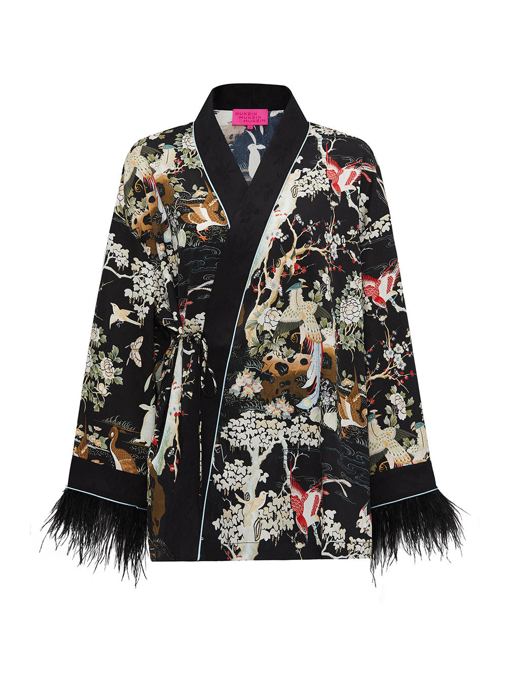MUKZIN Chinese Style Pajama Suit Removable Ostrich Feather High-quality+Socks