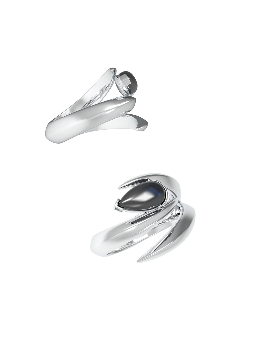 MUKTANK x Mandarin Zan Club Black Onyx Dragon Claw Wide Ring