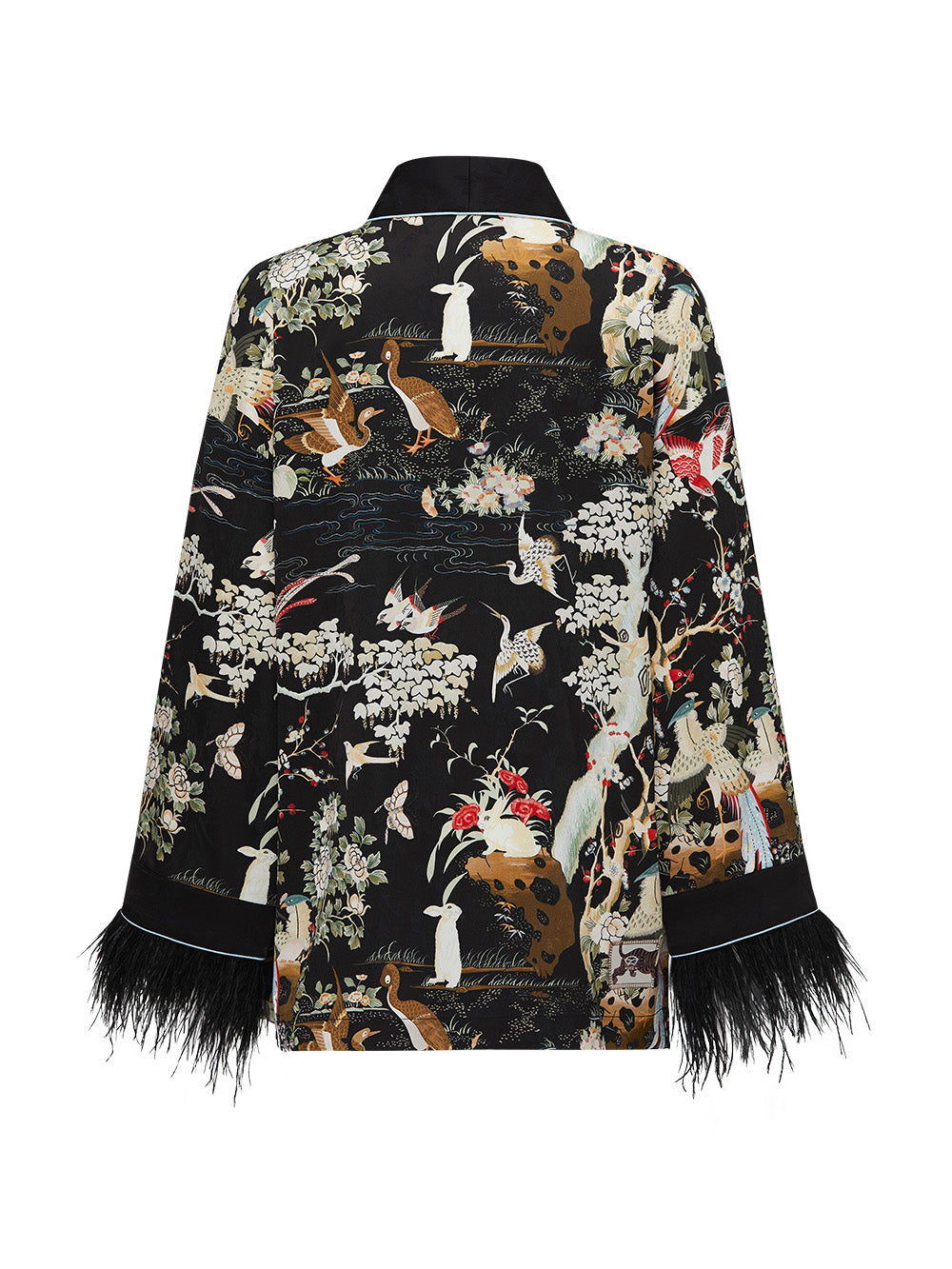 MUKZIN Chinese Style Suit Removable Ostrich Feather High-quality