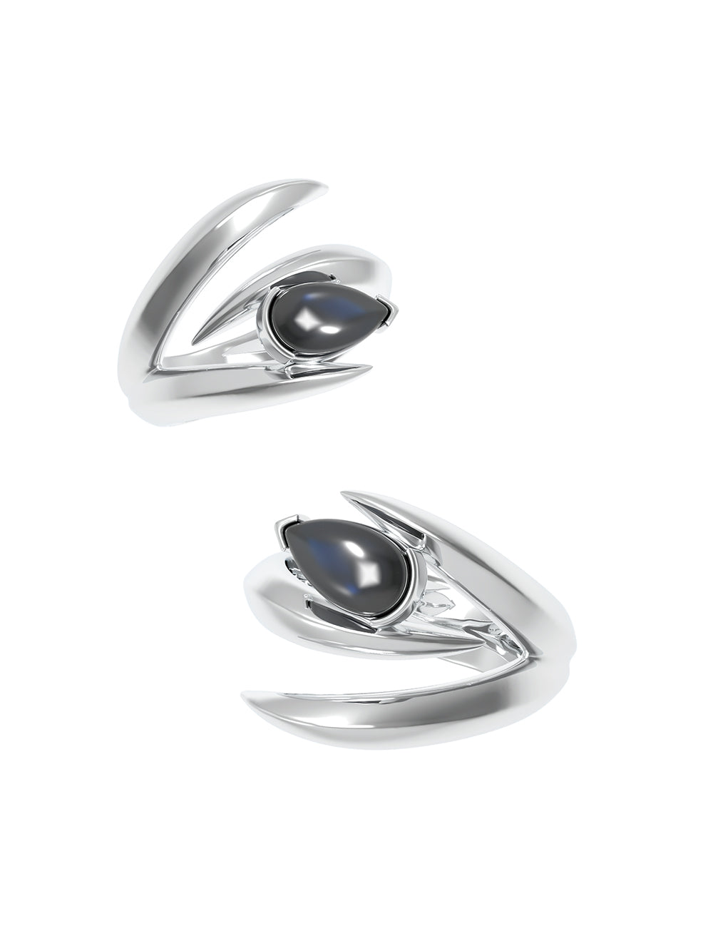 MUKTANK x Mandarin Zan Club Black Onyx Dragon Claw Wide Ring