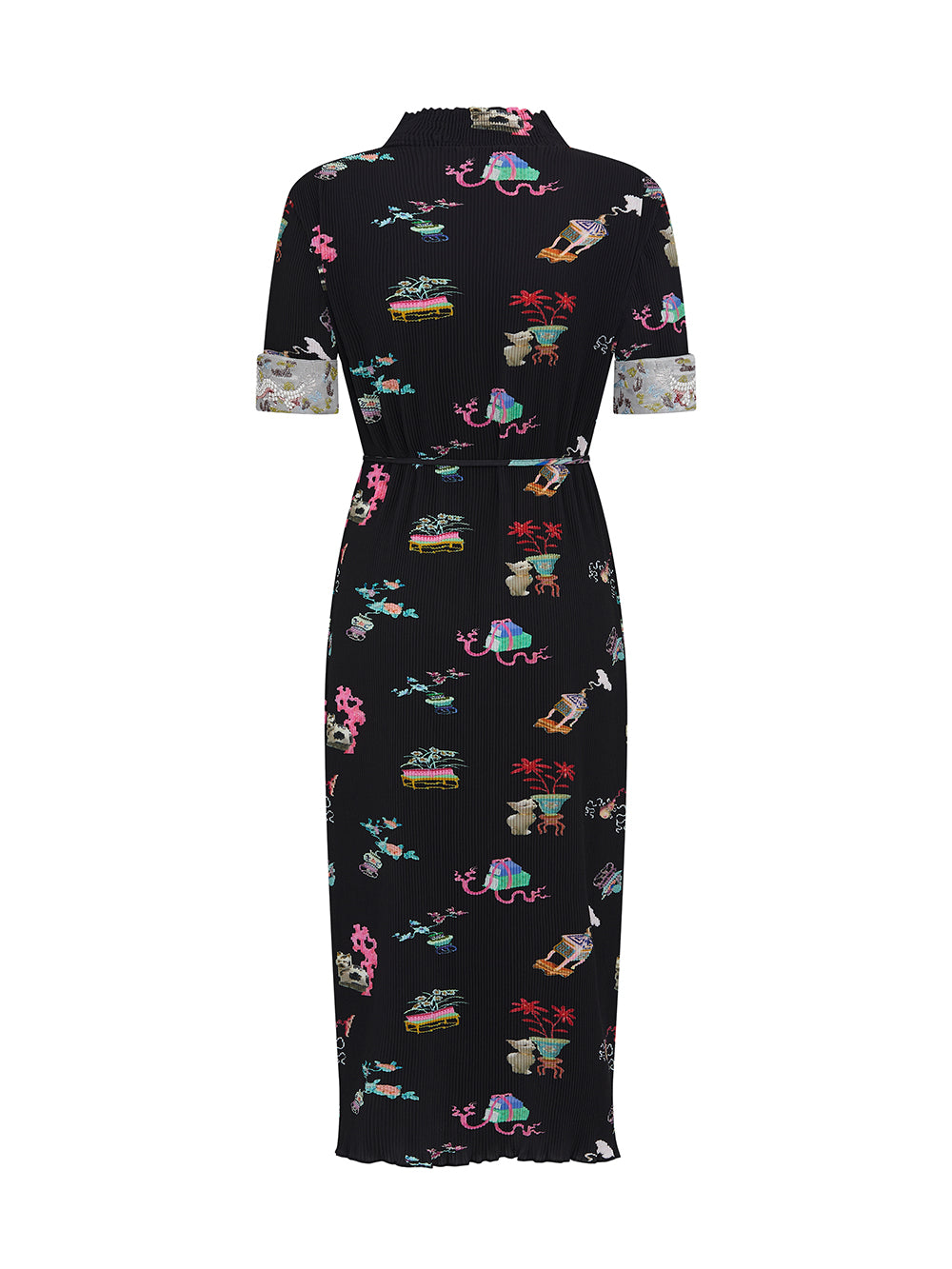 MUKZIN Printed Short-sleeved Cheongsam Qi Pao