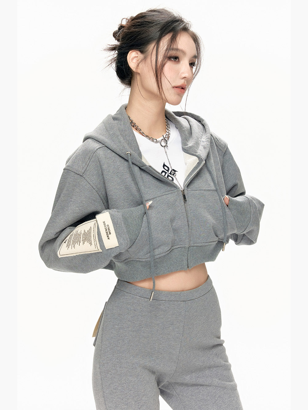 MUKTANKxARDENCODE W FREEDOM Loose Cotton Hoodie