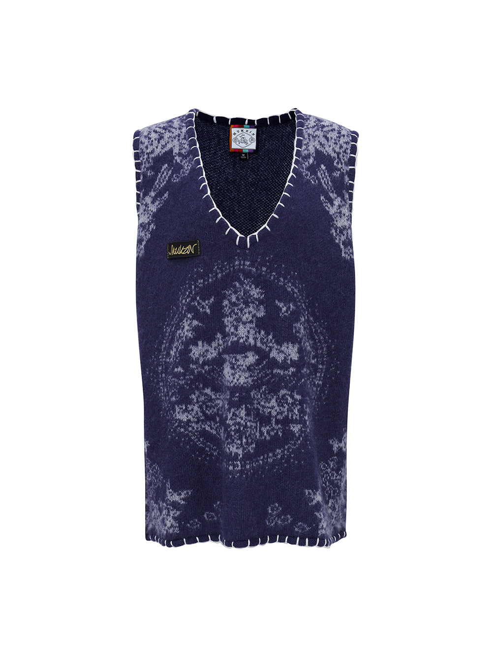 MUKZIN Linglong "Mandarin Duck" Mohair Knitted Large Round Collar Vest
