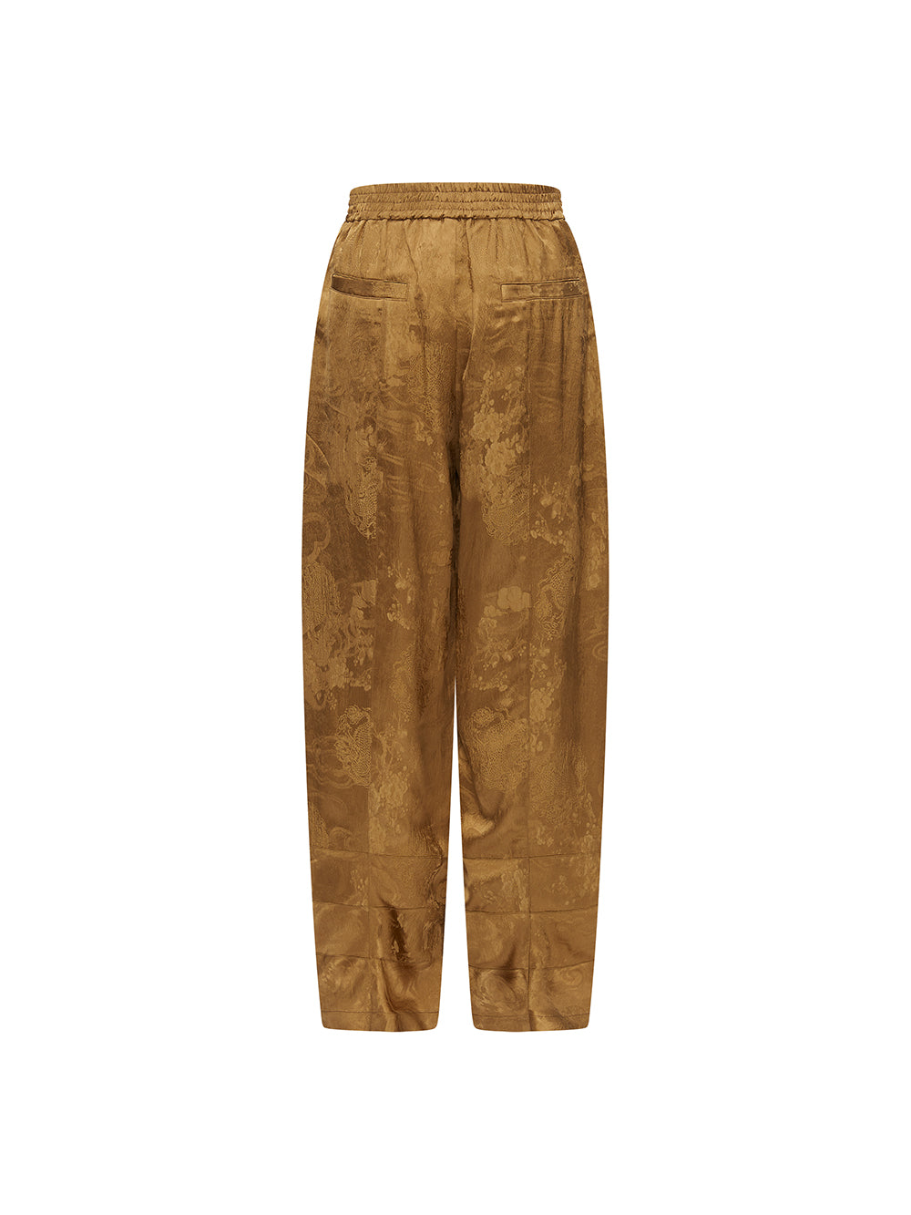 MUKZIN Linglong "thunderclap"Embossed Jacquard Draped Harem Pants