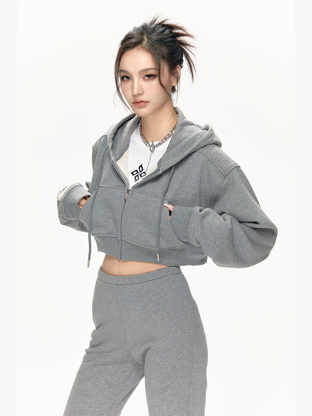 MUKTANKxARDENCODE W FREEDOM Loose Cotton Hoodie