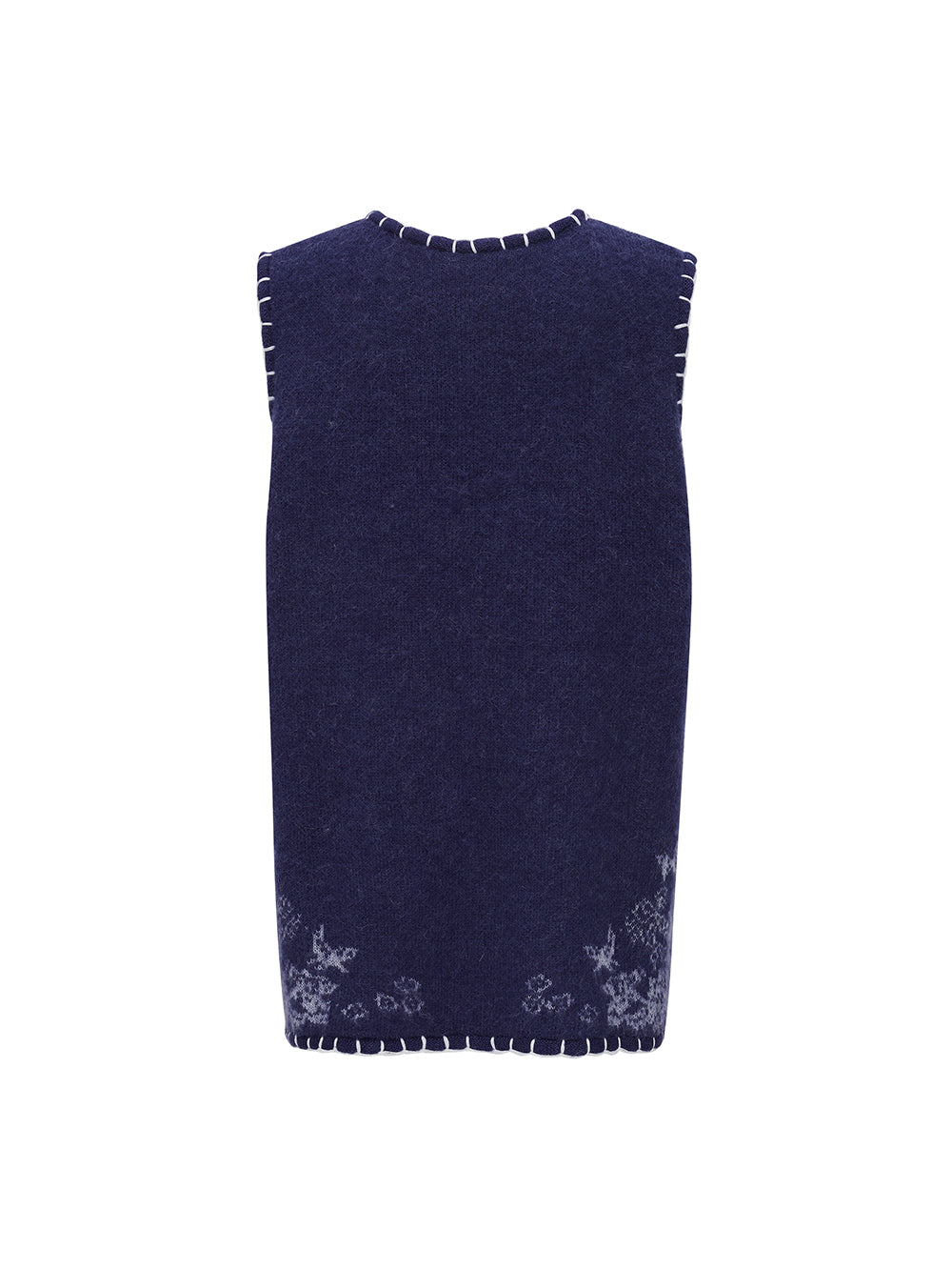 MUKZIN Linglong "Mandarin Duck" Mohair Knitted Large Round Collar Vest