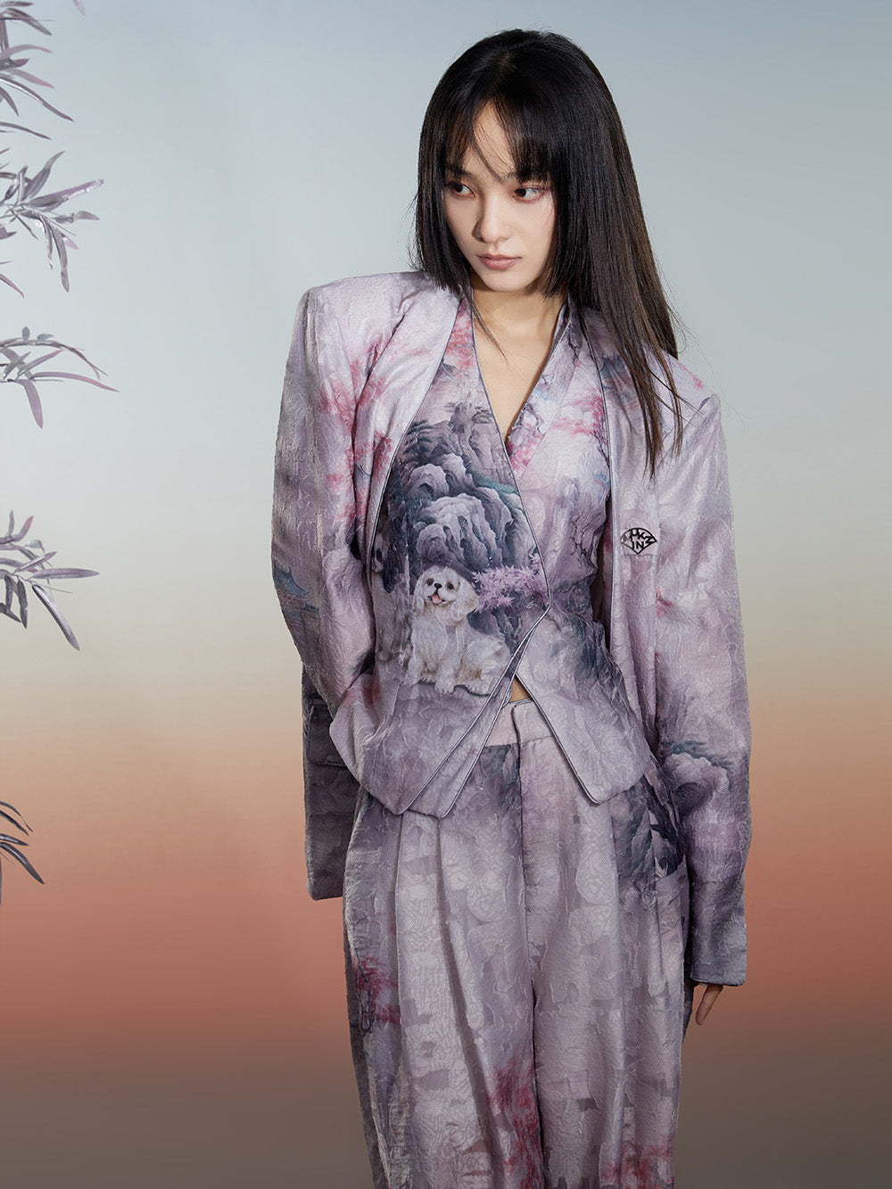 MUKZIN Printed Short-sleeved Cheongsam Qi Pao main image 0