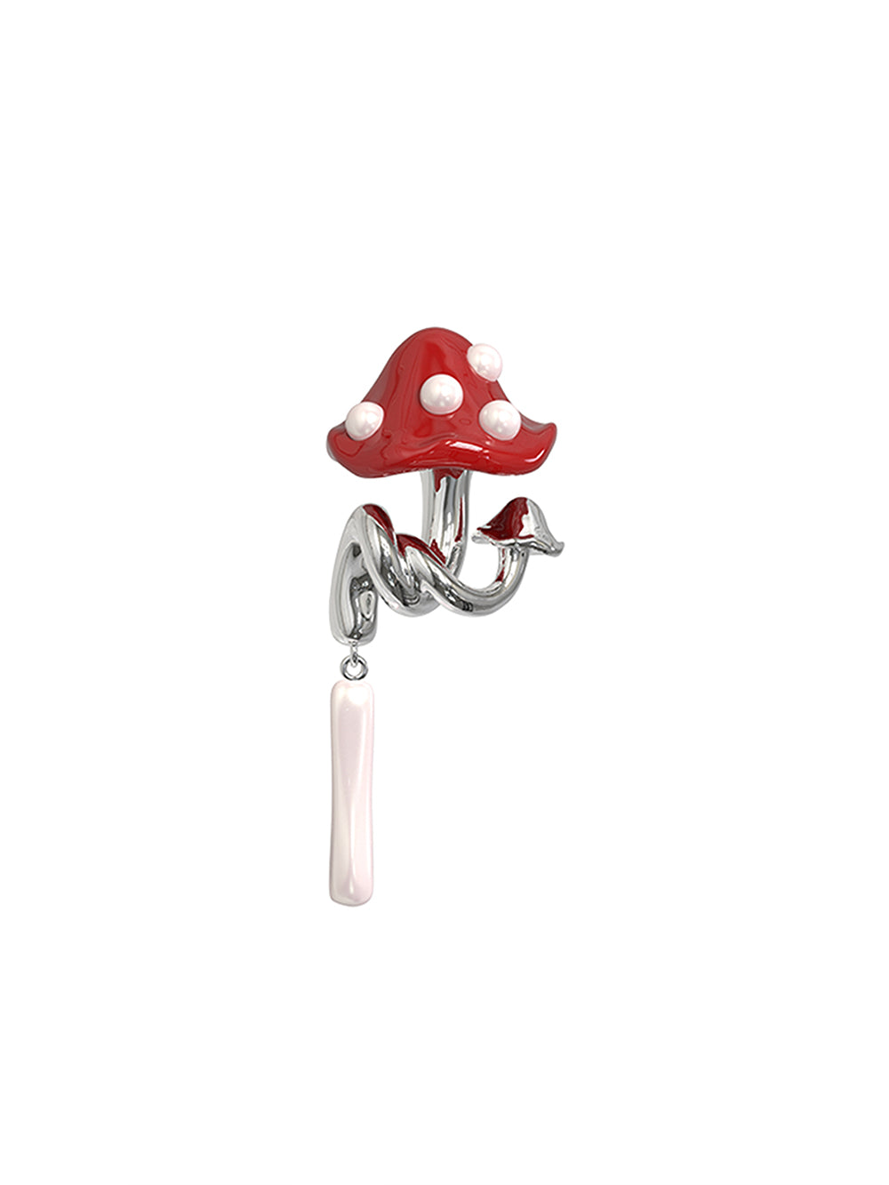 MUKTANKxPEARLONA Dangerous Garden -Baroque Pearl Mushroom Lady Brooch