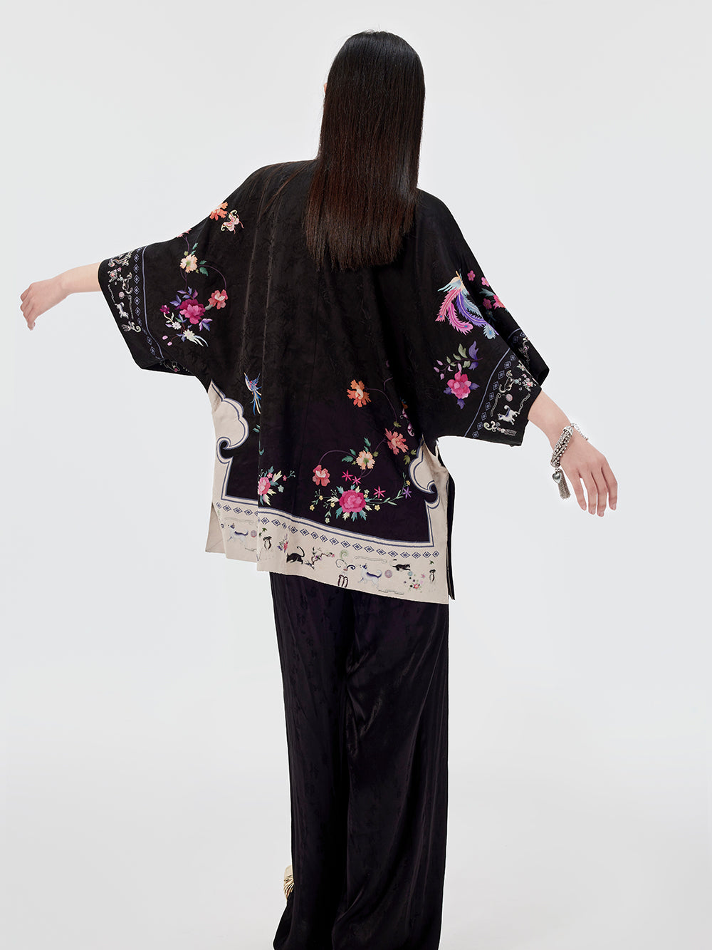 MUKZIN Animal Print Cheongsam Shirt