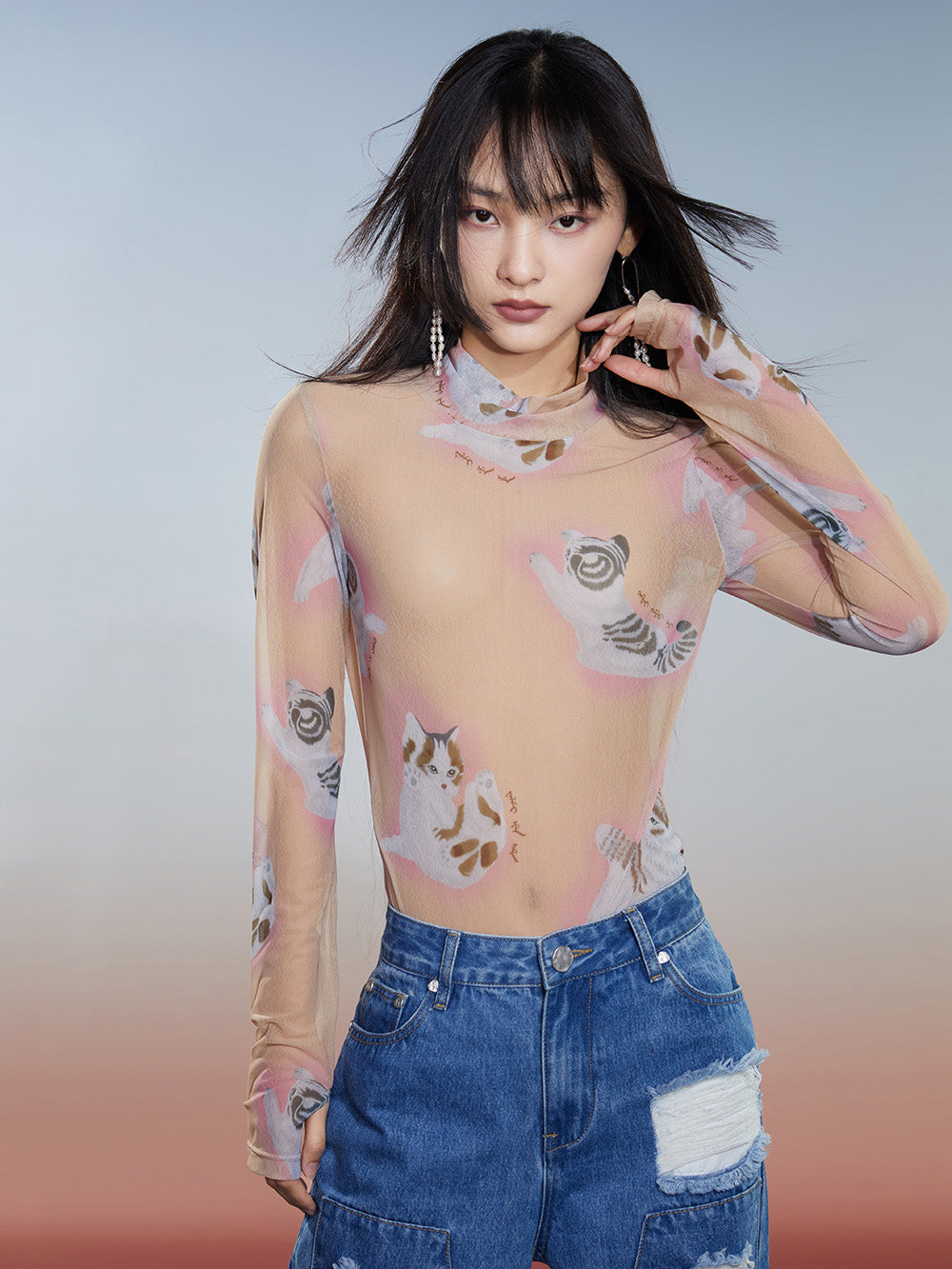 MUKZIN Classic Slim Fit Popular Printed Bottoming Undershirt