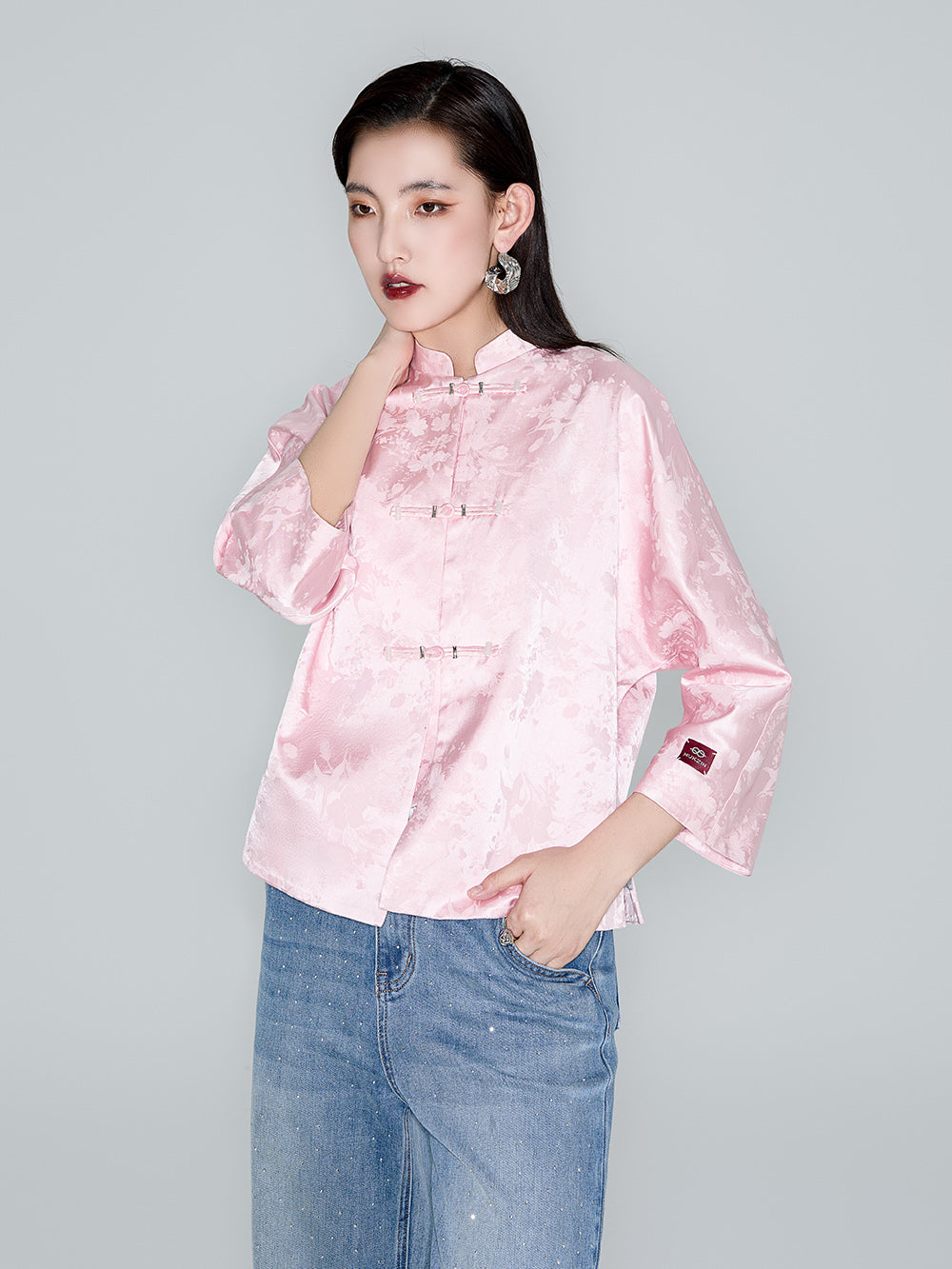 MUKZIN Linglong "thunderclap" Jacquard New Chinese Style Sleeveless Tang Style Jacket