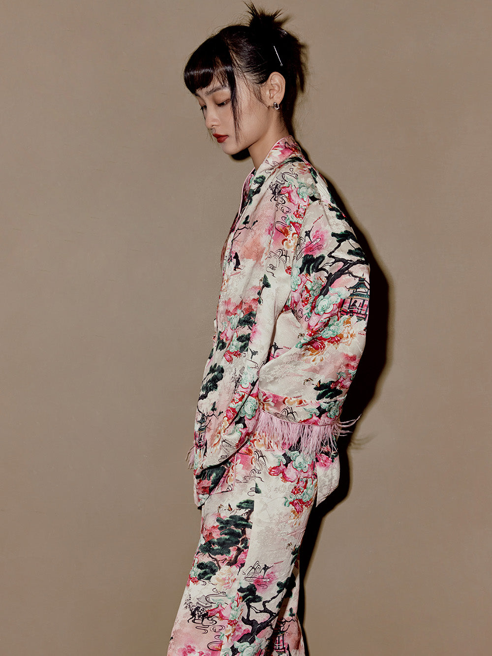 MUKZIN New Pajama Set Retro Style Print Comfortable+Socks