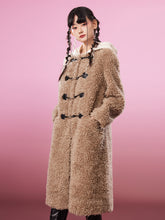 MUKZIN Straight Light Brown Lambswool Coat