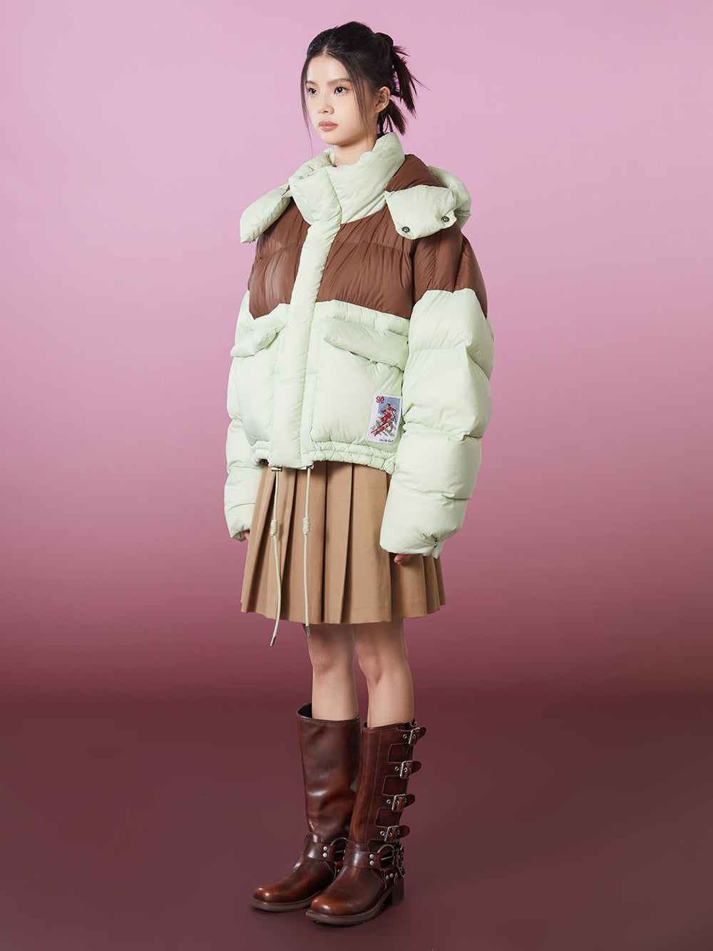MUKZIN Suger Color Bolocking Down Jacket