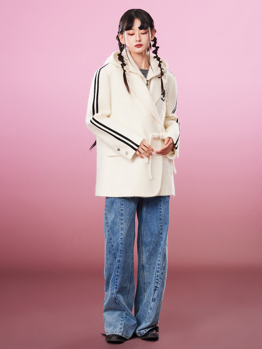MUKZIN Strap Style Marked Chic Coat