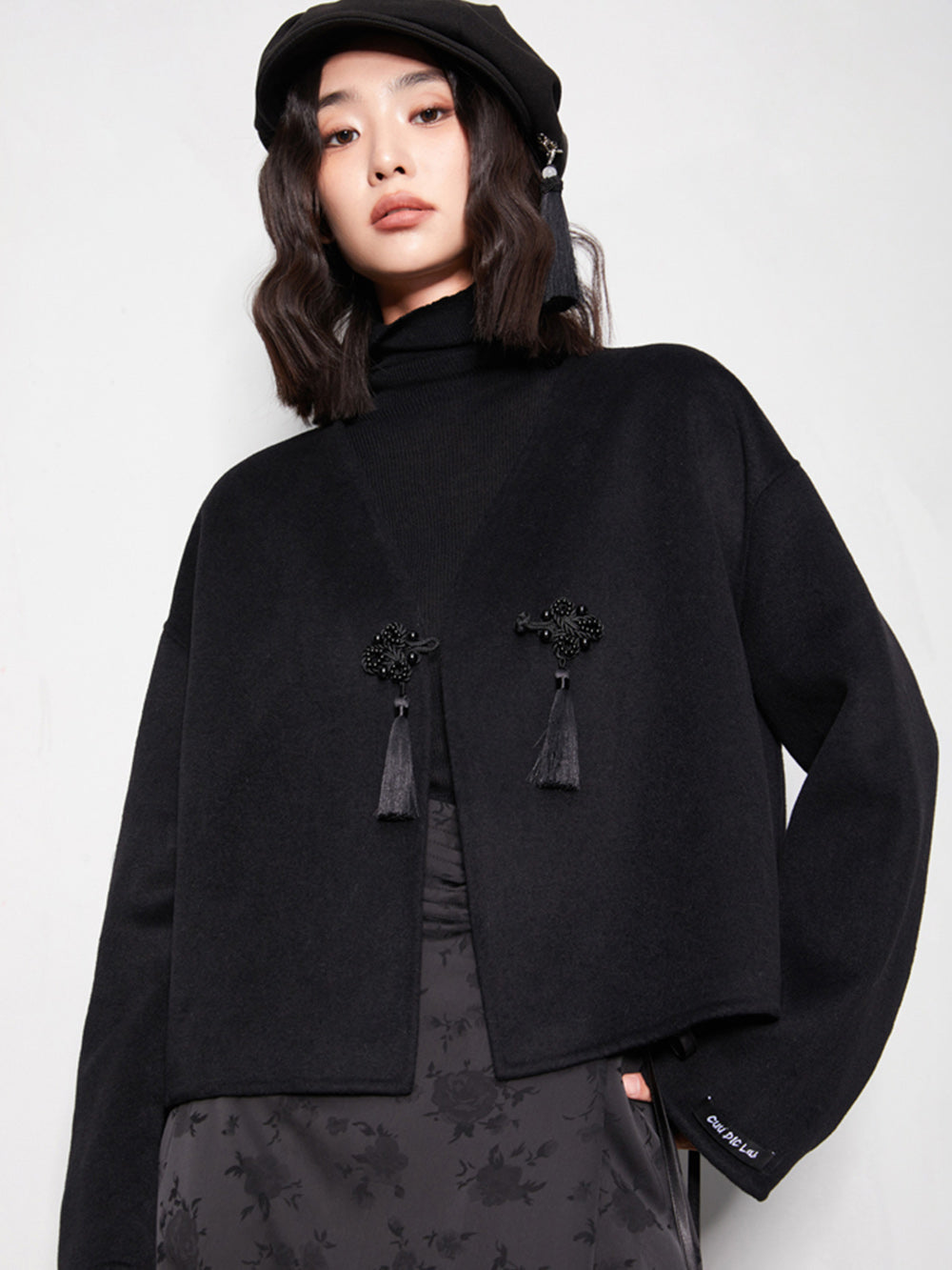 MUKTANK x CUUDICLAB Tassel  Double-faced Woolen Coat