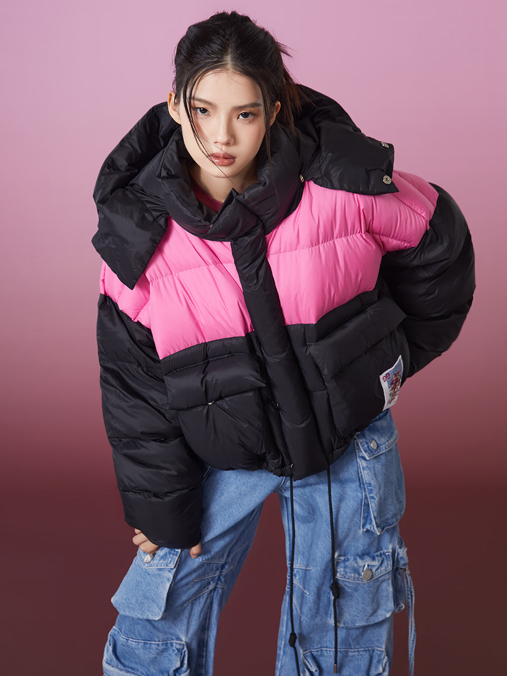 MUKZIN Suger Color Bolocking Down Jacket