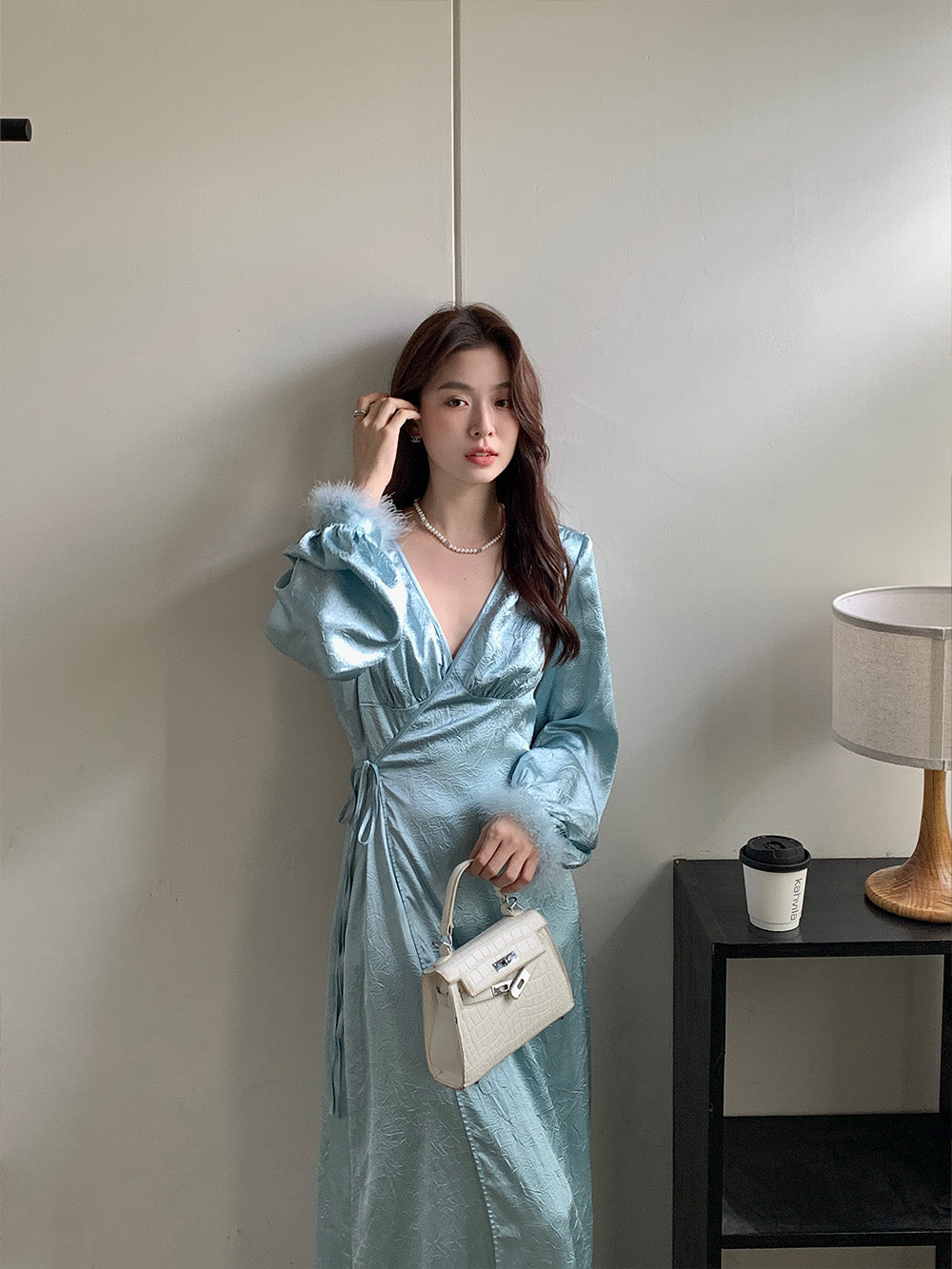 WS Premium Blue Elegant Comfortable Slim Dress