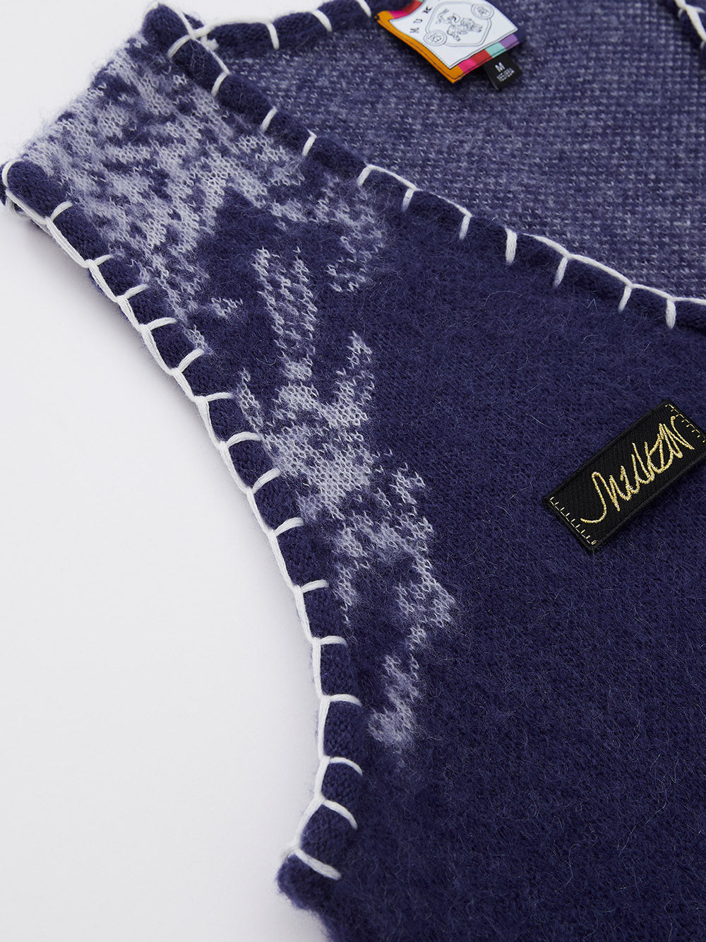 MUKZIN Linglong "Mandarin Duck" Mohair Knitted Large Round Collar Vest