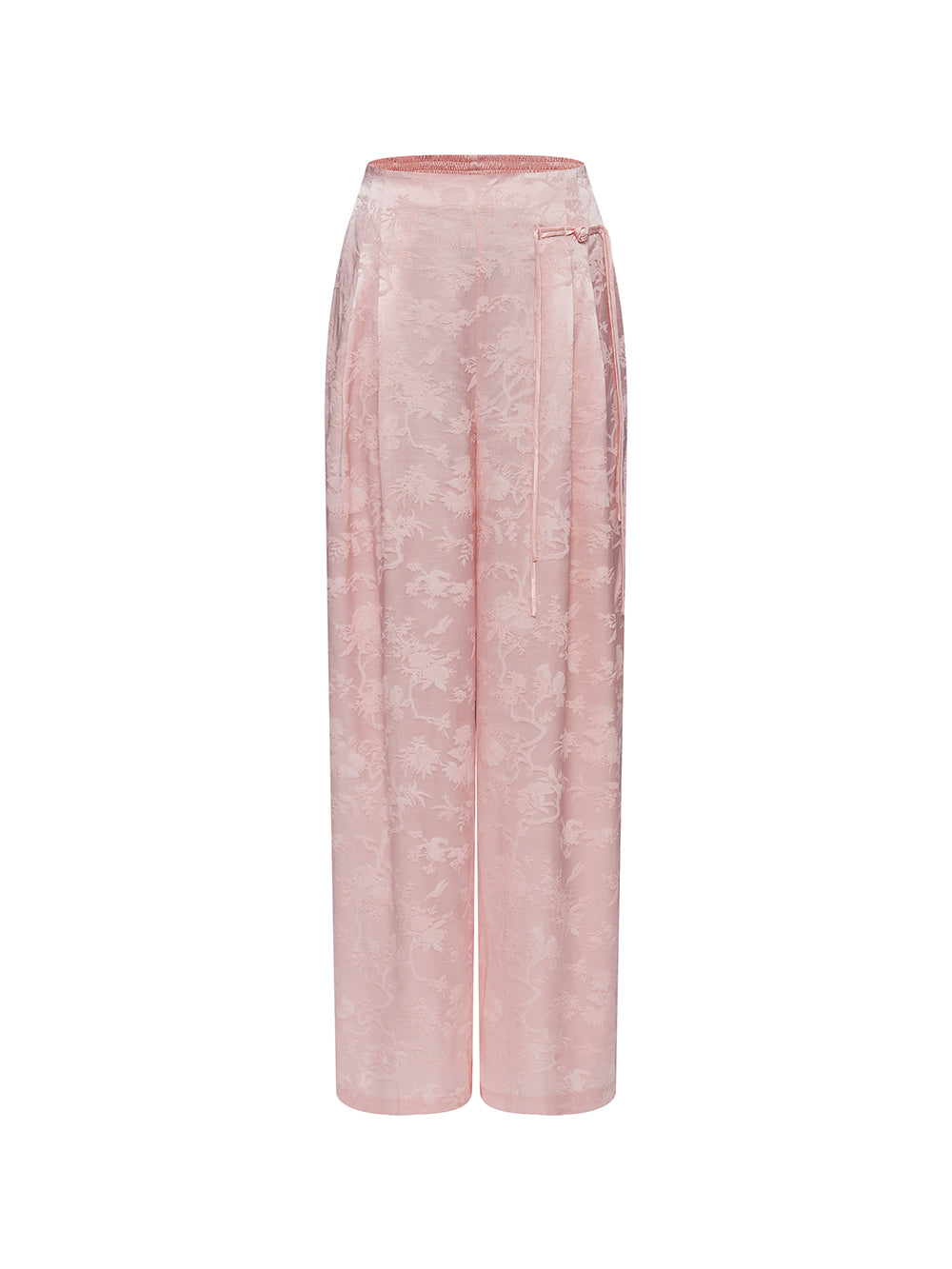 MUKZIN Linglong "Intoxicated by Flowers" - Neo-Chinese Relaxed Wide-Leg Trousers