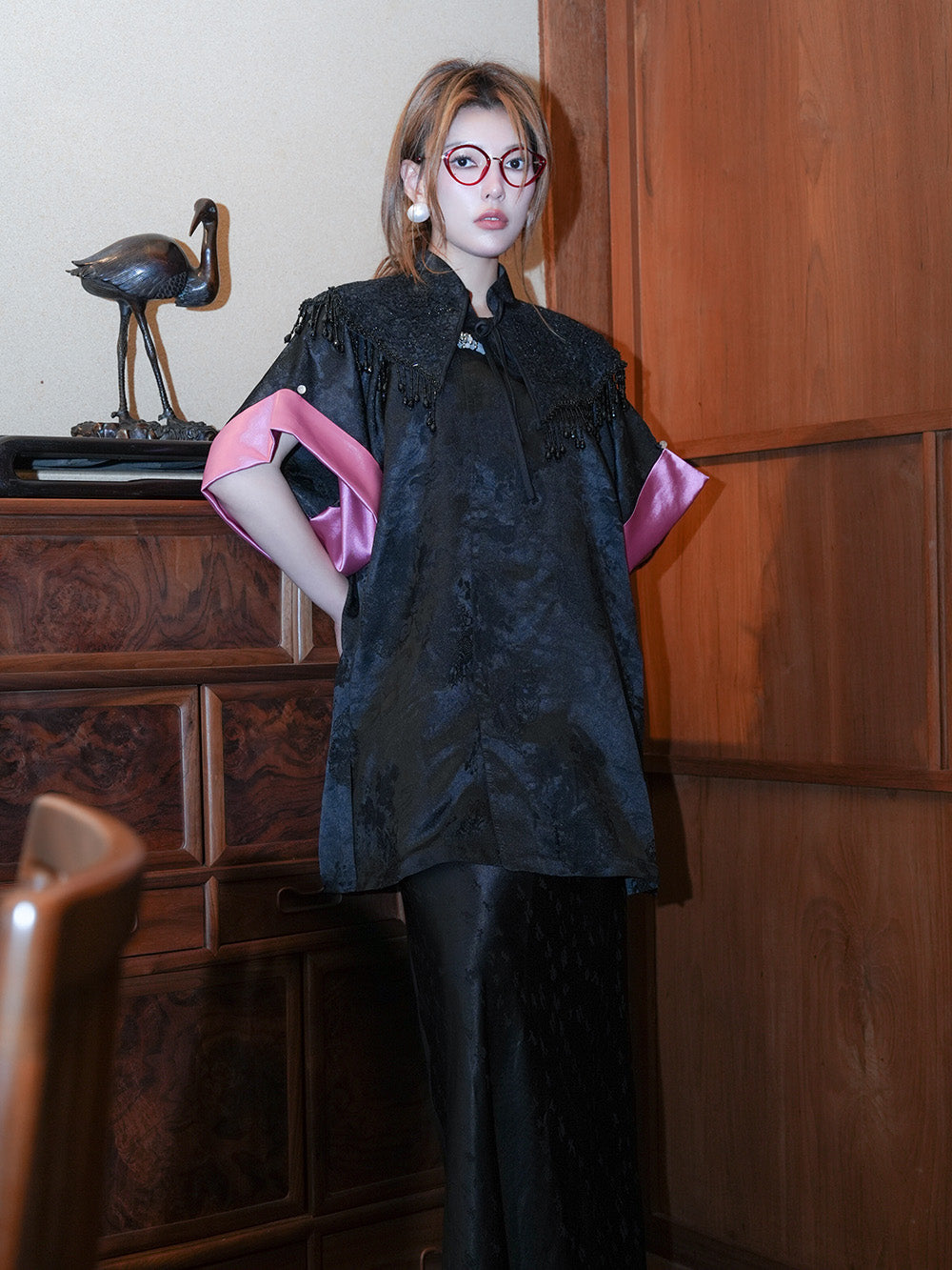 MUKZIN Tricolor Chinese Cheongsam Jacket